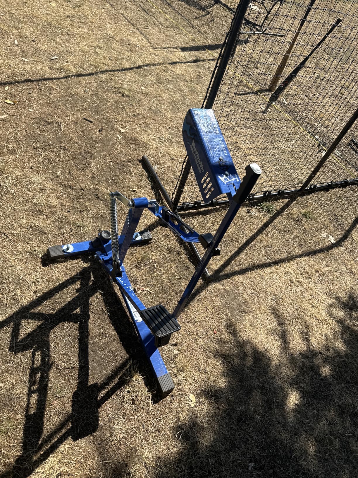 Louisville Slugger Blue Flame Pro Pitching Machine - Manual, Portable Baseball & Softball Trainer, Up to 58 MPH customer photo 1