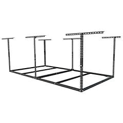 FLEXIMOUNTS 4x8 Overhead Garage Storage Rack without Decking, Storage Organization System, Heavy Duty Metal Garage Ceiling Racks, 600lbs Weight Capacity, Black, Lite Series customer photo 1