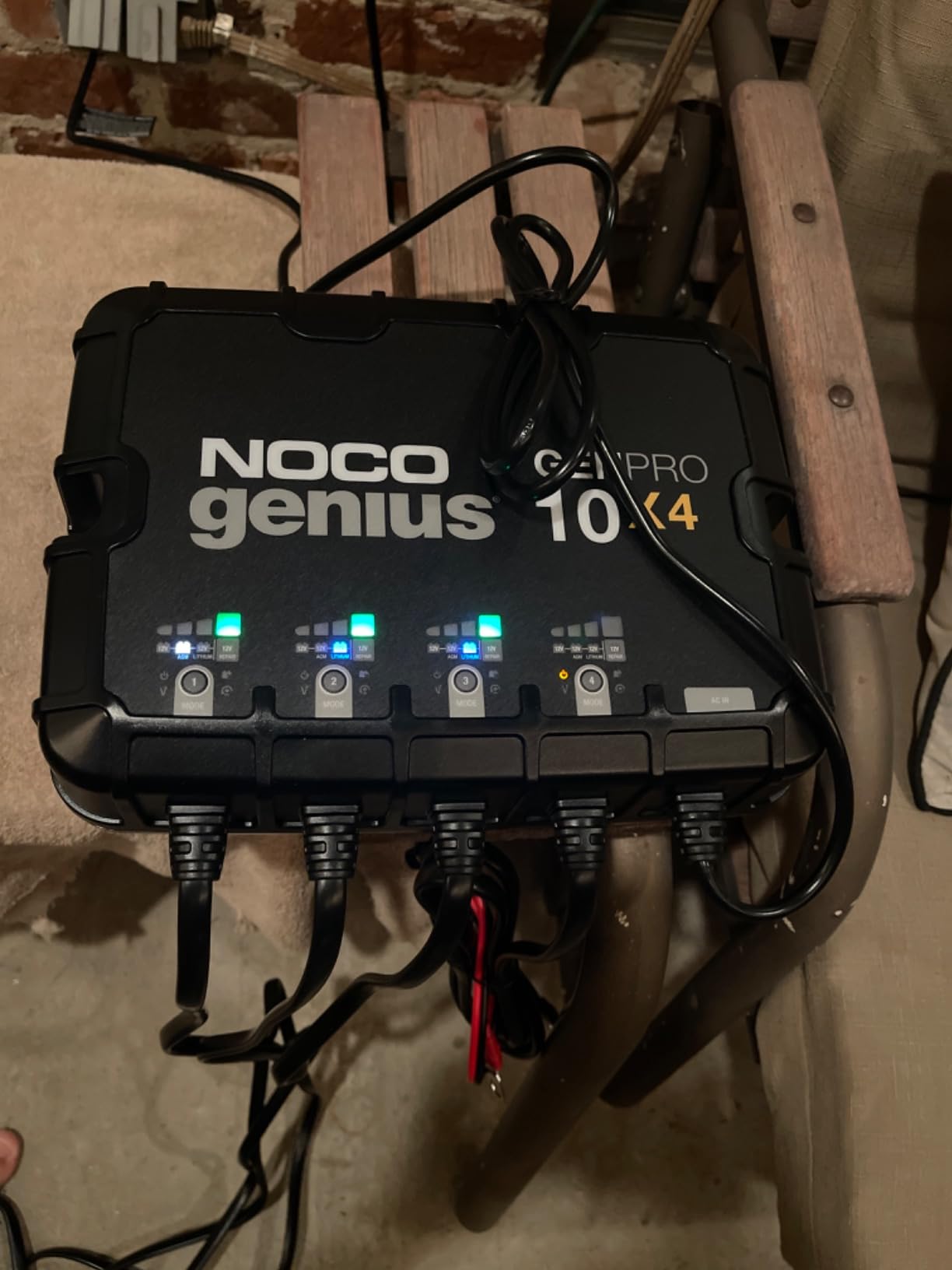 NOCO Genius GENPRO10X4: 4-Bank, 40A Onboard Battery Charger - 10A Per Bank, 12V Waterproof Marine Charger with Overcharge Protection & Temperature Compensation - for Lead-Acid & Lithium Batteries customer photo 1