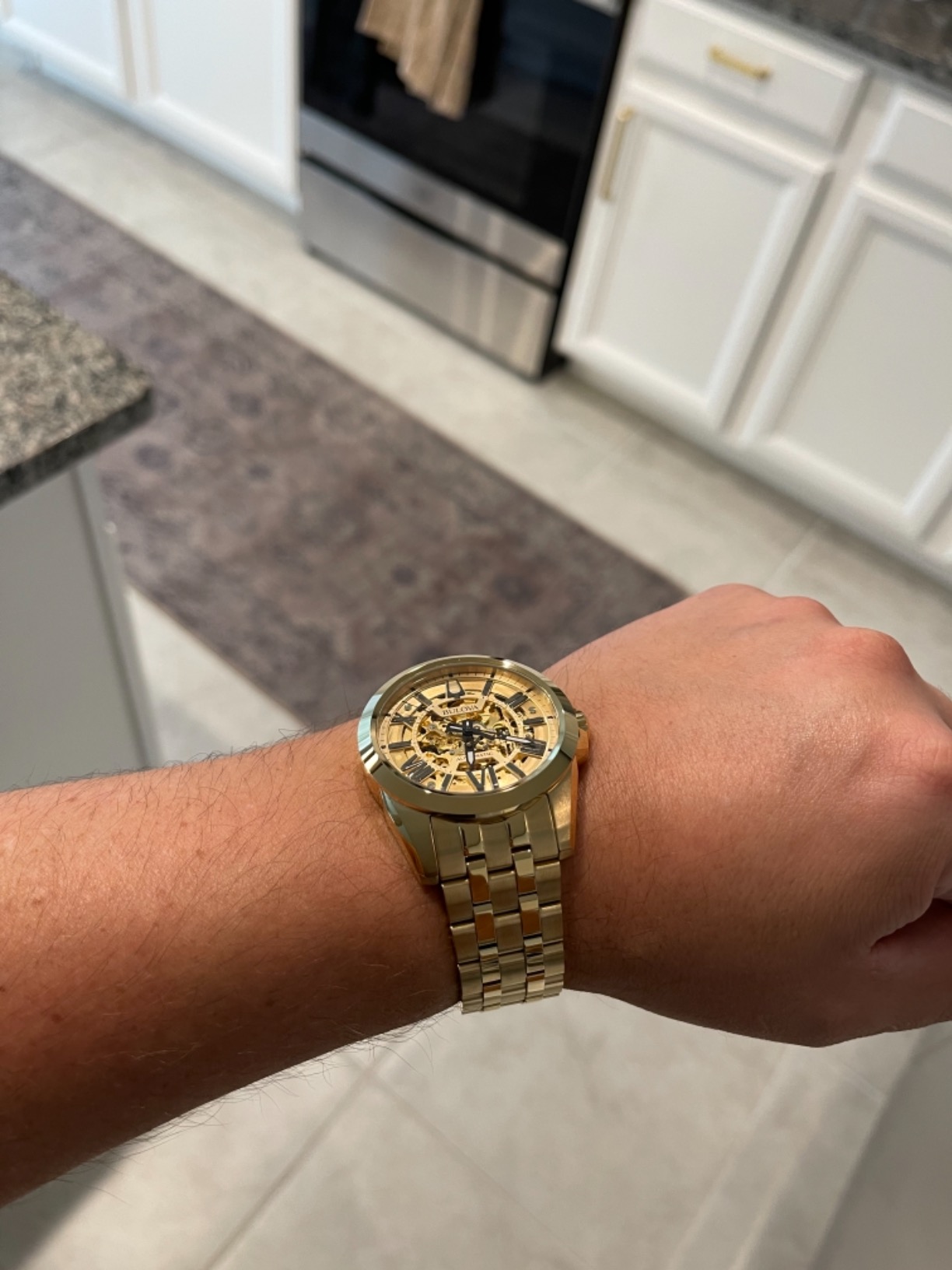 Men's Sutton Chronograph Automatic Gold-Tone Watch | 43mm | 97A162 customer photo 2