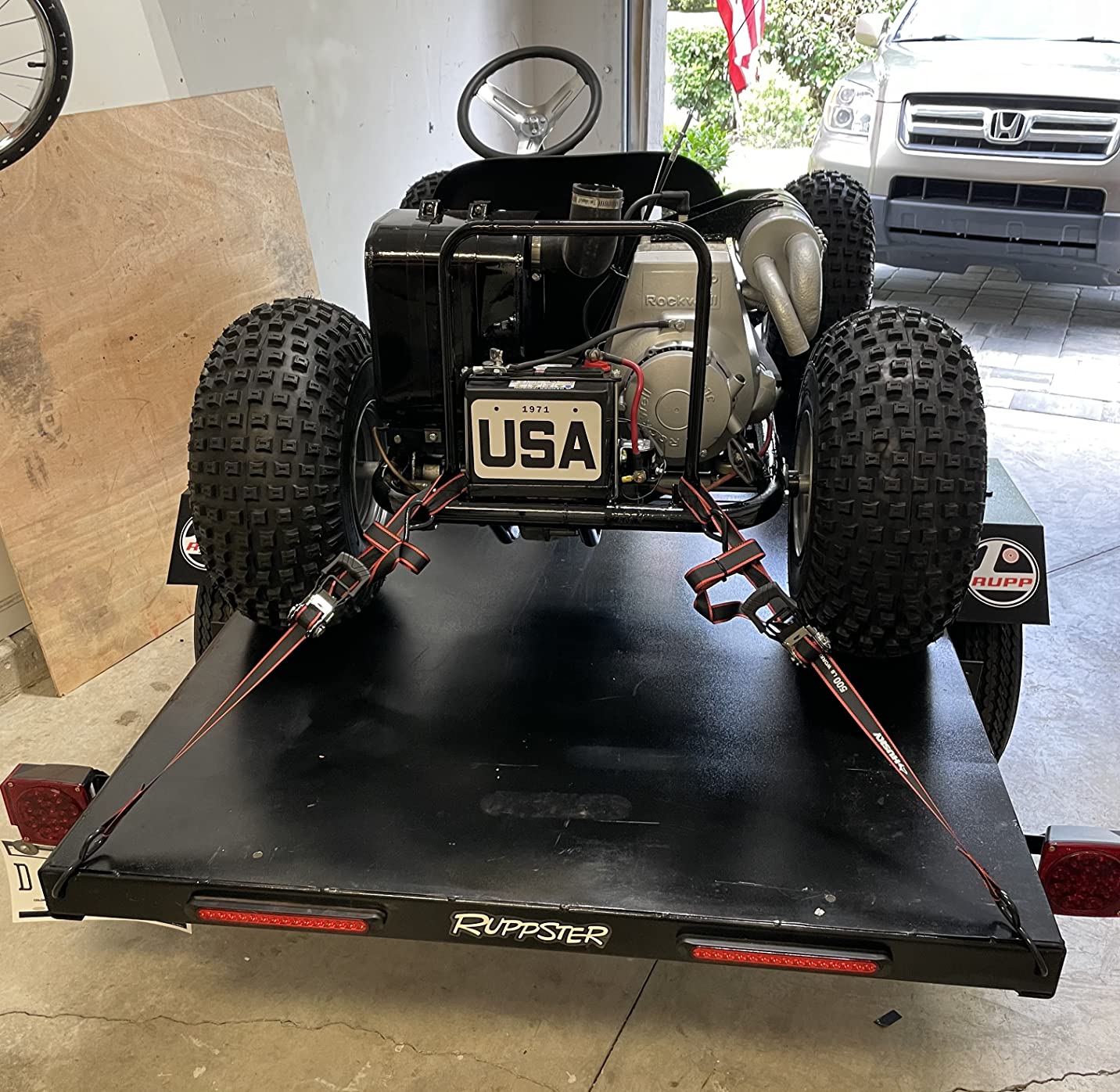 DK2 4 x 8 Single Axle Folding Utility Trailer, Load Capacity 1450 lb customer photo 1