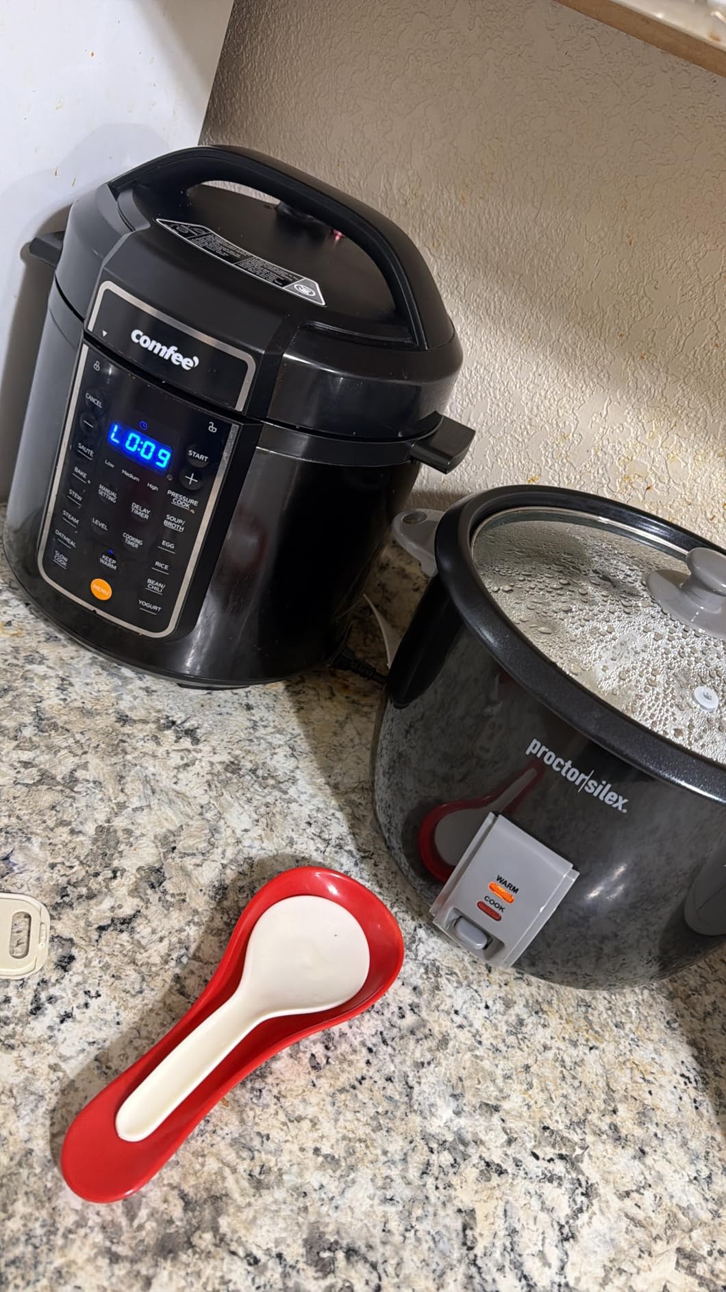 Proctor Silex Rice Cooker & Food Steamer, 30 Cups Cooked (15 Cups Uncooked) | Includes Steam and Rinsing Basket, Measuring Cup & Spatula | Easy 1 Touch Controls, Black, 37555MN customer photo 1
