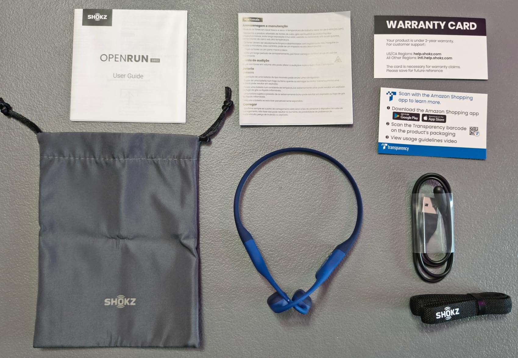 SHOKZ OpenRun Bone Conduction Open-Ear Bluetooth Sport Headphones, Running Workout, Sweat Headband, IP67 Sweat Resistant, 8H Playtime, Mic, Black customer photo 1