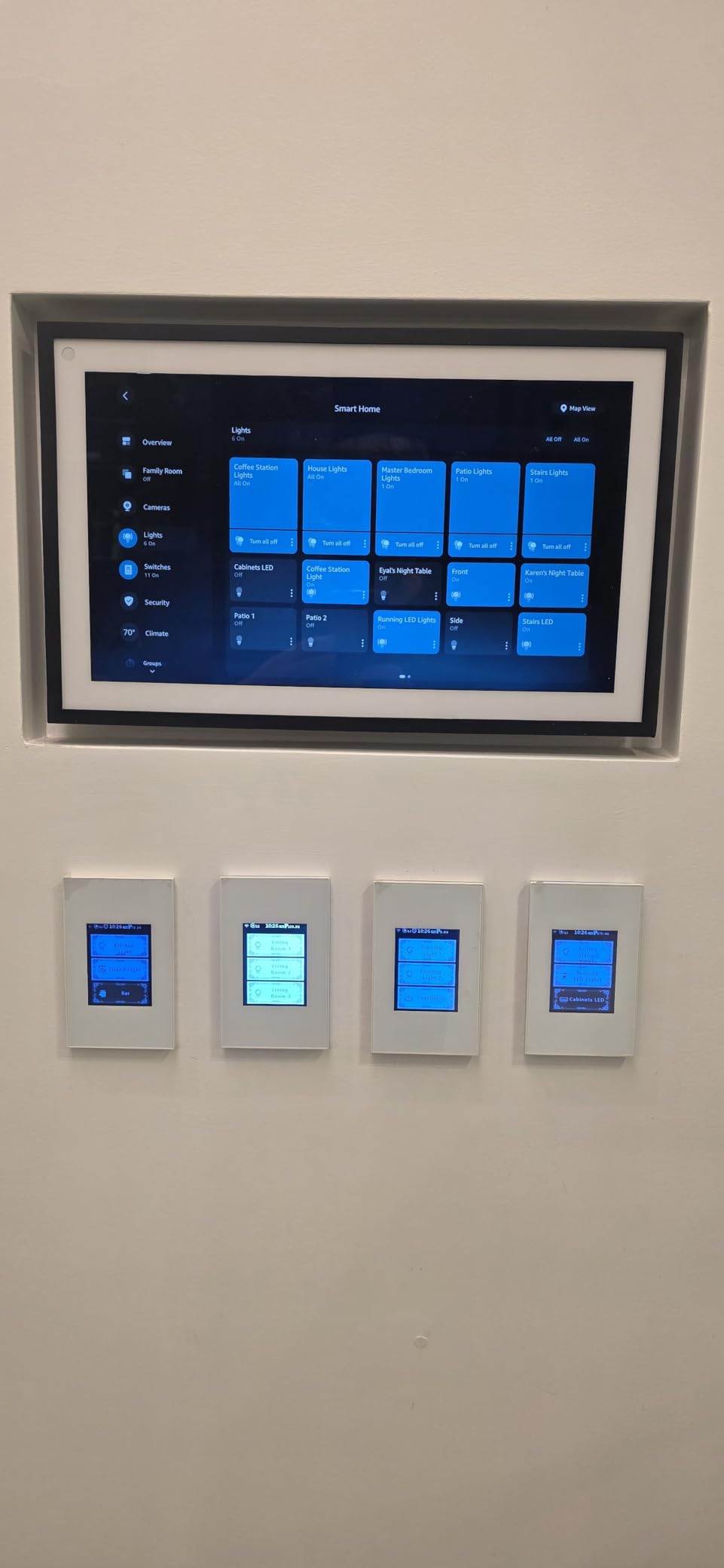 LANBON Smart Light Switch,1/2/3 Gang,3 Way for Whole House, LCD Magic Panel by WiFi Mesh Never be Offline, 2.4G Wi-Fi Smart Switch Compatible with Alexa&Google Home, Neutral Wire Required,L8-HS-White customer photo 1