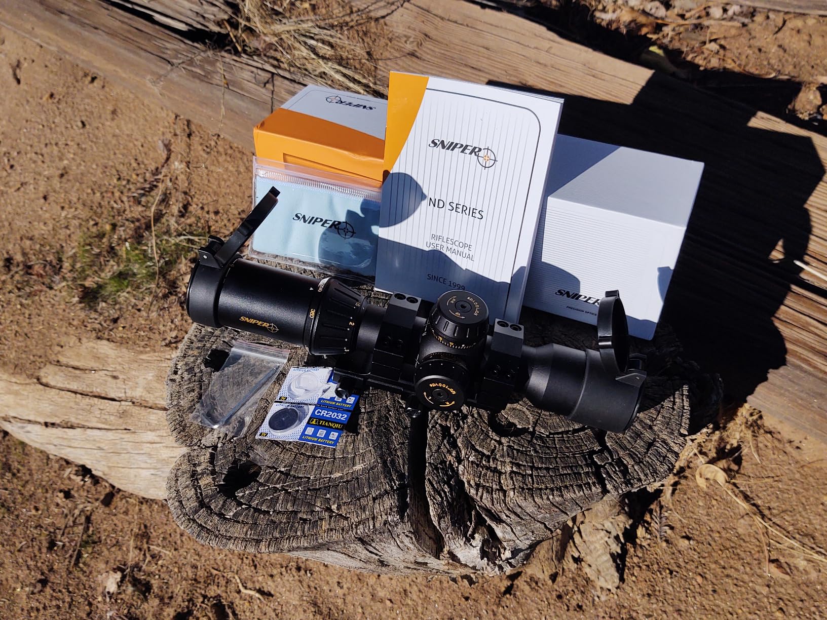Sniper Crossbow Scope 1.5-5X33 300~450 FPS, 20-100 Yards, R/G/B Illuminated Rifle Scope (ND1.5-5X33CB) customer photo 1