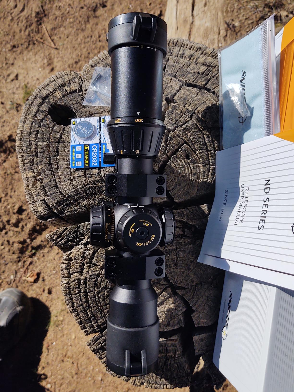 Sniper Crossbow Scope 1.5-5X33 300~450 FPS, 20-100 Yards, R/G/B Illuminated Rifle Scope (ND1.5-5X33CB) customer photo 2