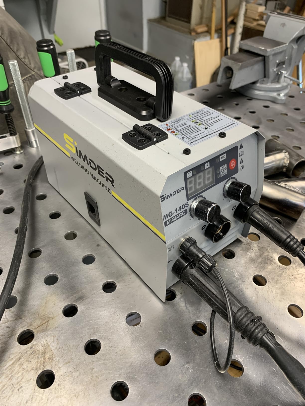 SSimder 140A MIG Welder 3 in 1, Dual Voltage Flux Core Lift TIG Stick, Synergic Control, 0.5lbs Wire Included customer photo 1