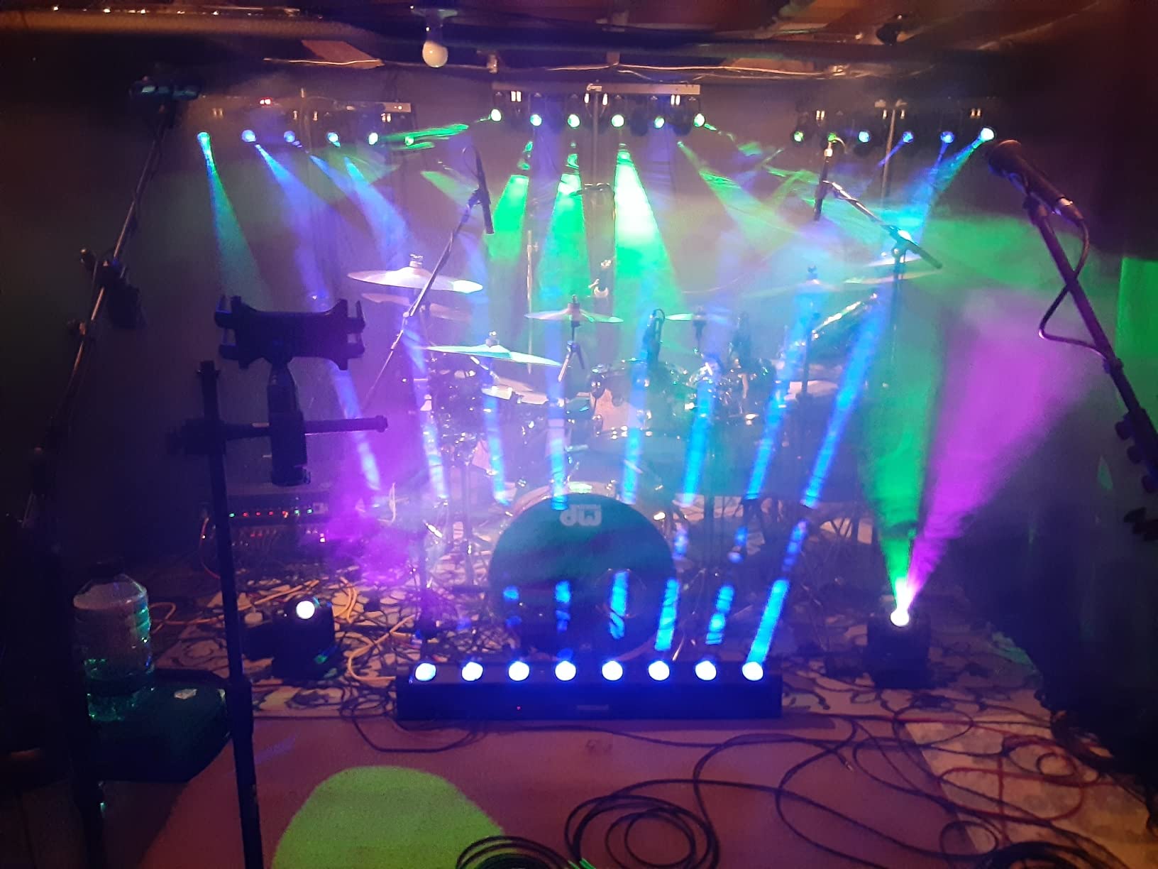 DJ Lights Party Lights, Gruolin RGB Full Color Laser Stage Light Music Sound Activated & DMX Control Patterns Projector, Perfect for Party Disco Bar Club Stage & DJ Lighting customer photo 1