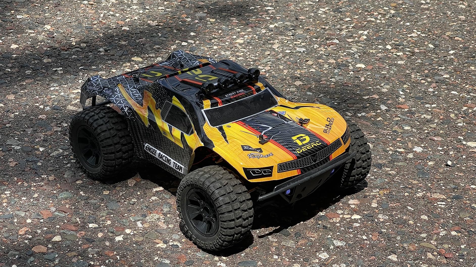 DEERC 9201E 1:10 RC Truck for Adults & Boys, 48 KPH 4WD Short Course RC Car | Functional Spare Tire, LED Lights, Metal Dog Bone, 2 Batteries, 40 Min, Hobby Grade All Terrain Remote Control Truck customer photo 2