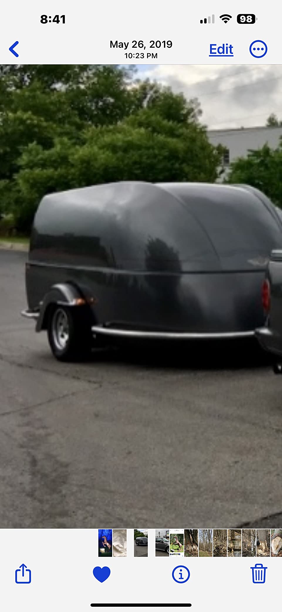 ShieldAll Ultimate Teardrop Trailer Cover, Waterproof UV Protection Teardrop Travel Trailer Camper Cover Fits 8 Feet to 10 Feet Long, 5.5 Feet Wide Silver Color customer photo 3