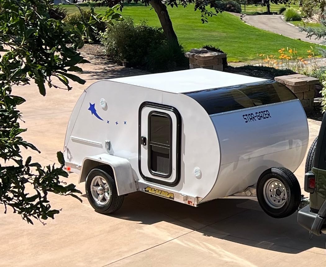 ShieldAll Ultimate Teardrop Trailer Cover, Waterproof UV Protection Teardrop Travel Trailer Camper Cover Fits 8 Feet to 10 Feet Long, 5.5 Feet Wide Silver Color customer photo 4