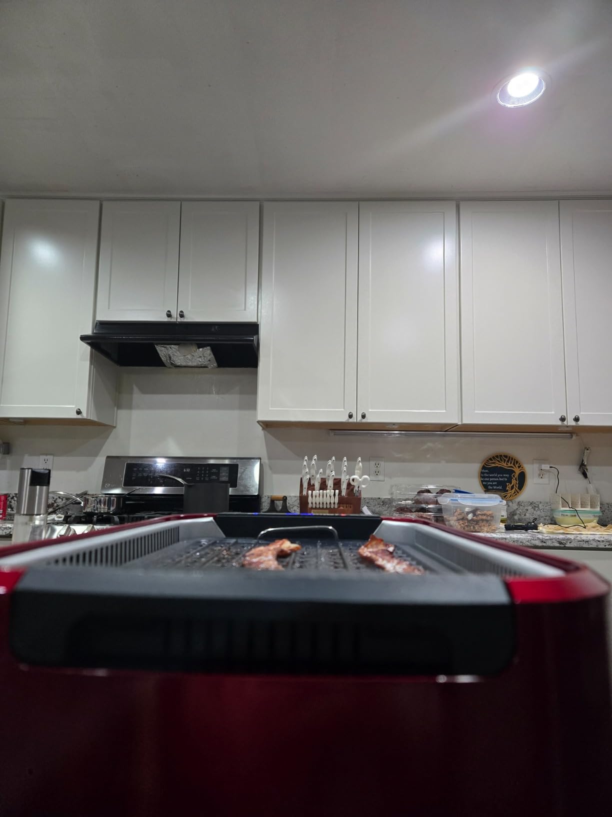 Smokeless Indoor Grill, Techwood 1500W Electric Grill Portable Korean Grill Non-Stick Grill Plates with Temperature Control, Removable Drip Tray, Tempered Glass Lid, Dishwasher-Safe customer photo 1