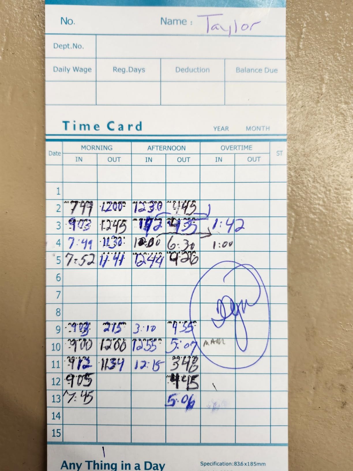 Employee Thermal Time Clock for Small Business | in/Out Punch Clock, No Ink Ribbon No Network Required, Includes 50 Time Cards & 2 Keys, 0 Monthly Fee customer photo 2