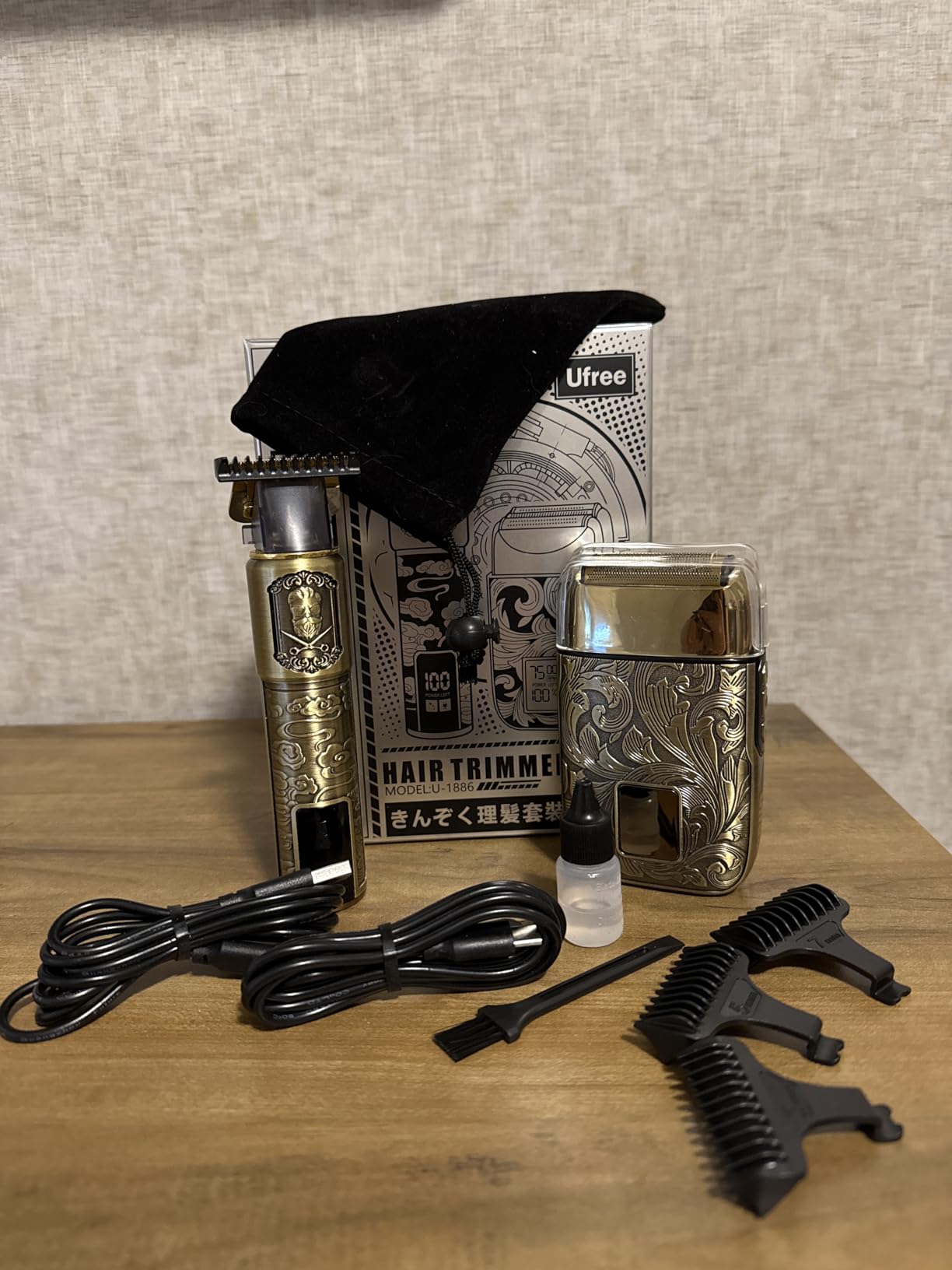 Ufree Foil Shaver and Beard Hair Trimmer Set, Men Electric Razor | 6500-7500RPM Head Shavers for Bald, Zero-Gap, Type-C, LED Display, T-Blade Line Versatile for Mustache, Stubble & Crisp Edge customer photo 2