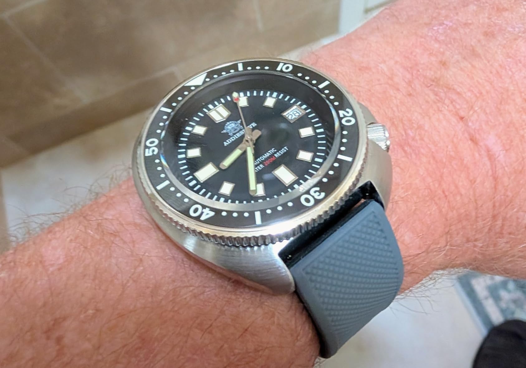 Automatic Watch Diver 200 M Mens Watch Luminescent Mechanical NH35A Analog Stainless Steel customer photo 1