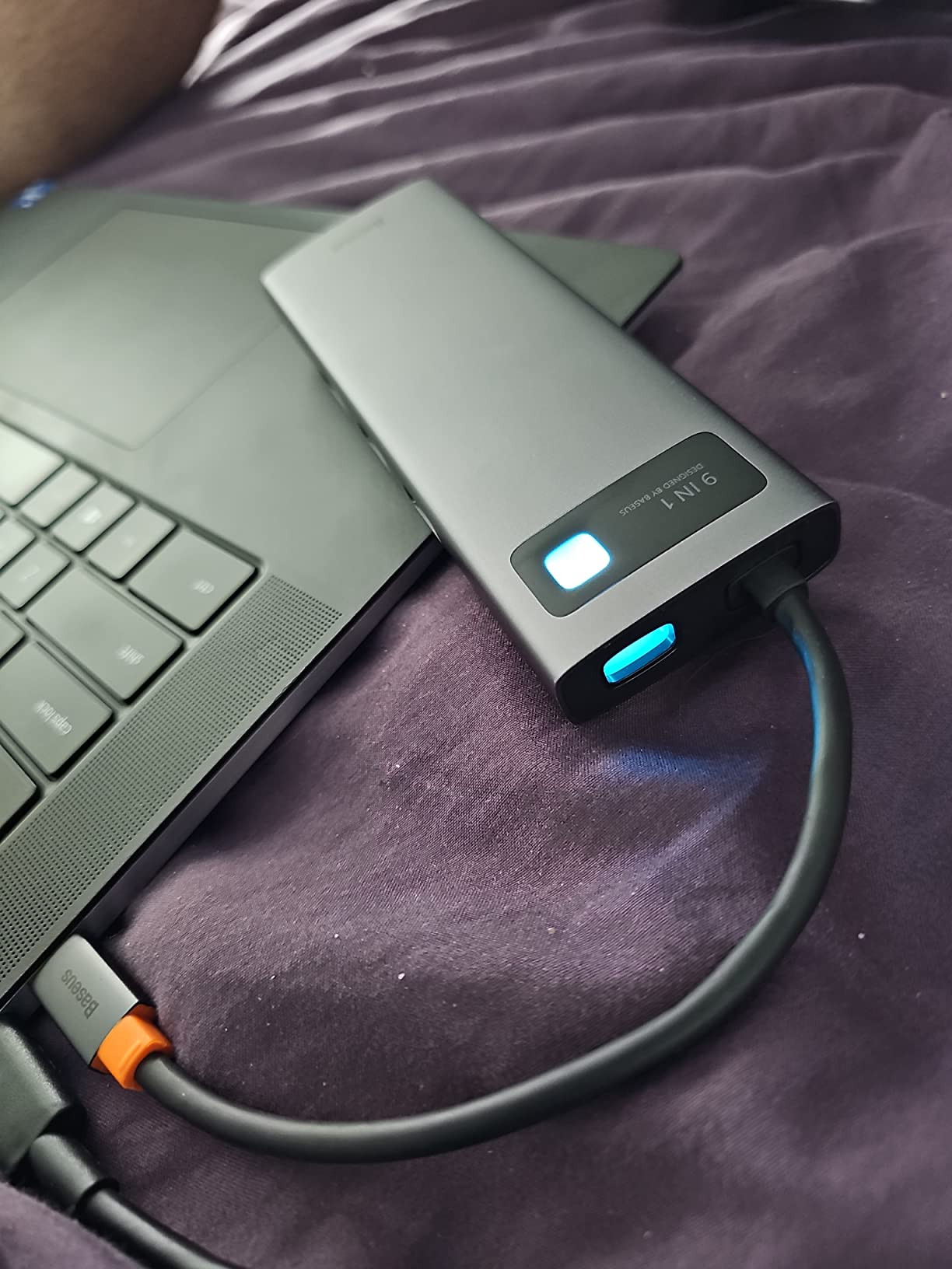 Baseus Laptop Docking Station Dual Monitor 9 in 1 USB C Hub up to 4K@120Hz with 2 HDMI, 1000Mbps LAN, Max 85W PD, 3 USB, SD Card Reader,USB C Dock Compatible with iPhone/Mac/Dell/HP/Surface/Steam Deck customer photo 1