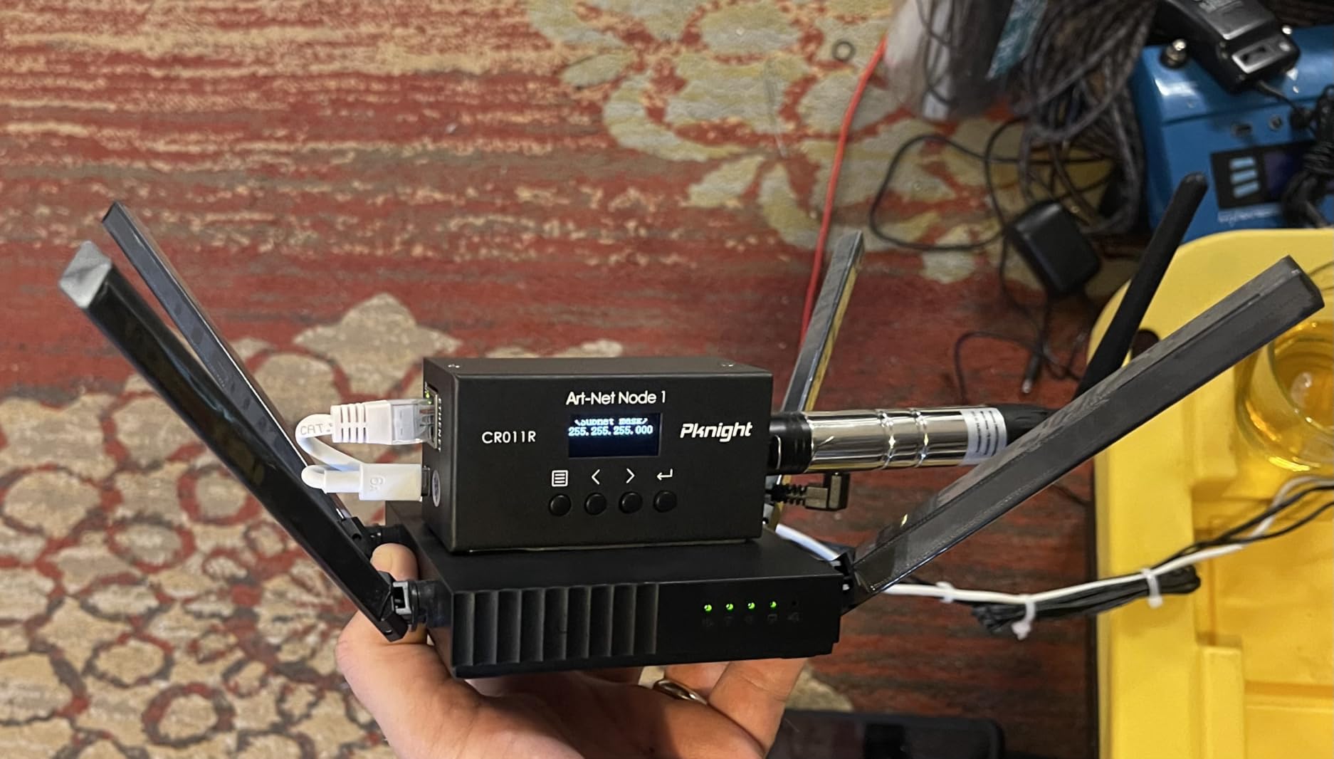 Pknight ArtNet DMX Ethernet Lighting Controller Interface, 3-Pin XLR, 1-Universe Bi-directional Art-Net to DMX512 Node (No RDM) customer photo 1