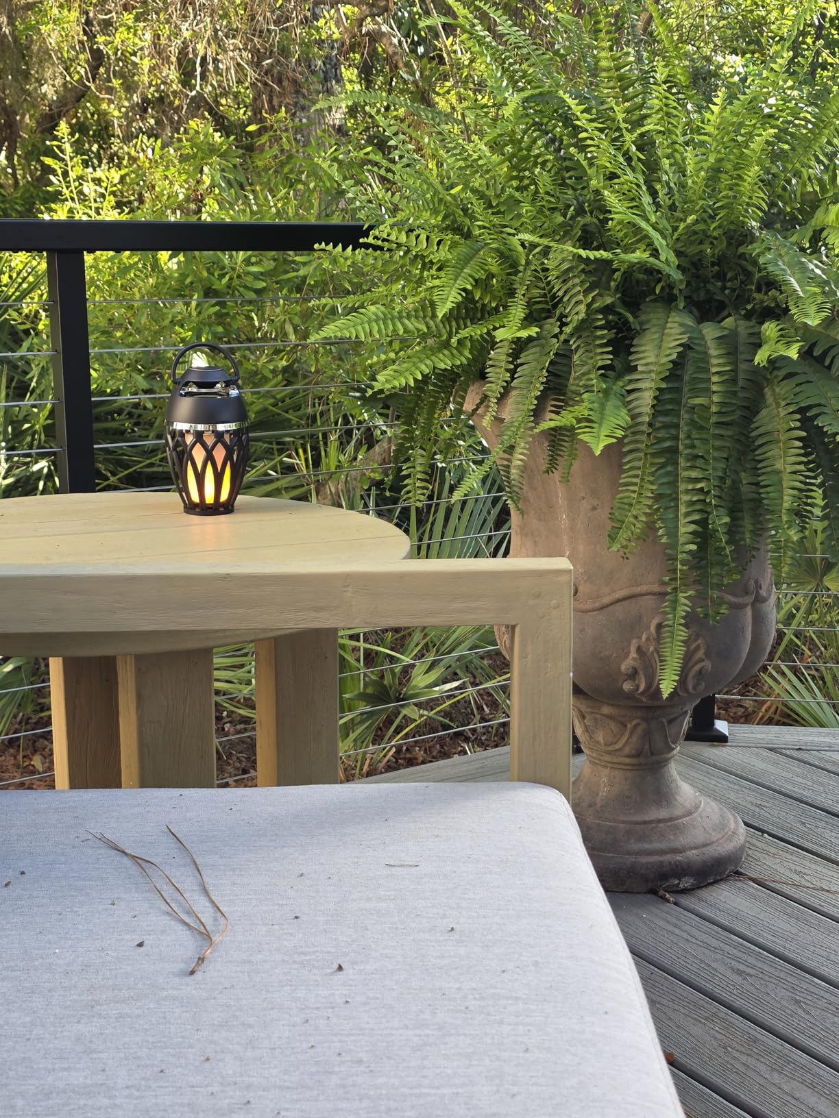 MOFOKEAY 2 Pack Outdoor Bluetooth Speakers, Wireless Speakers with LED Flame Flickers, IPX5 Waterproof Torch Lights Lantern Speakers for Patio Yard Pool Party customer photo 1