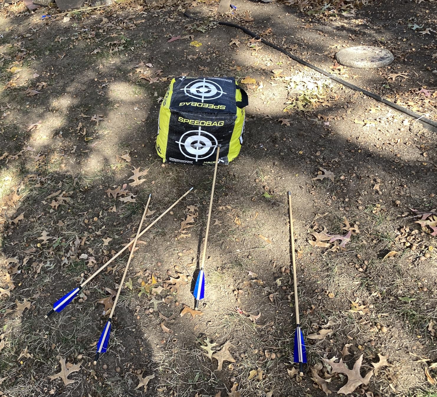 Delta McKenzie Speedbag Revolver 6-Sided Archery Target - 450 FPS Rated Portable Cube for Compound Bows, Recurve & Crossbows - High-Contrast Field Point Target with Easy Arrow Removal (12
