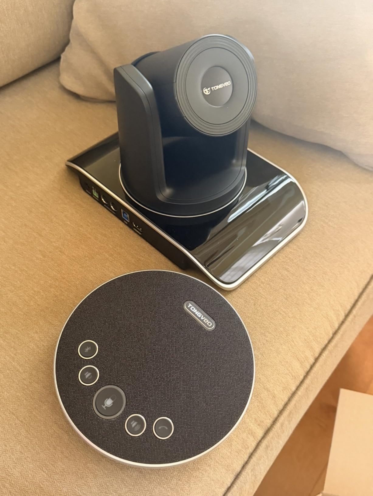 TONGVEO All-in-One Conference Room Video Camera System AI Auto-Tracking HD1080P 60fps 3X Optical Zoom USB3.0 HDMI PTZ Camera and Bluetooth Conference Speakerphone with Microphones customer photo 2