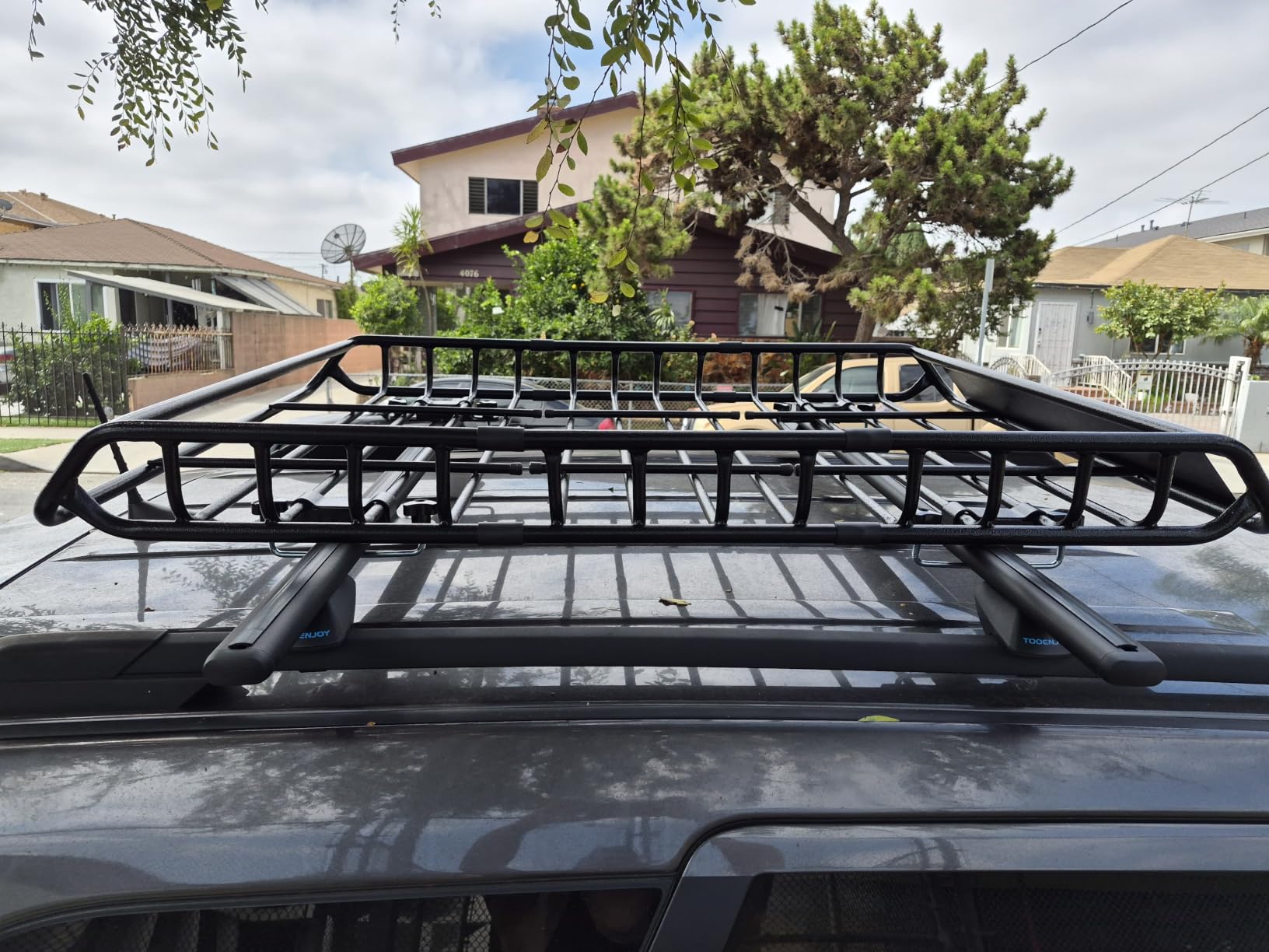 COWVIE 53 Inch Aluminum Roof Rack Cross Bars for Raised Side Rails, Adjustable Cargo Bars, Hold 165 LBS, Silver customer photo 1