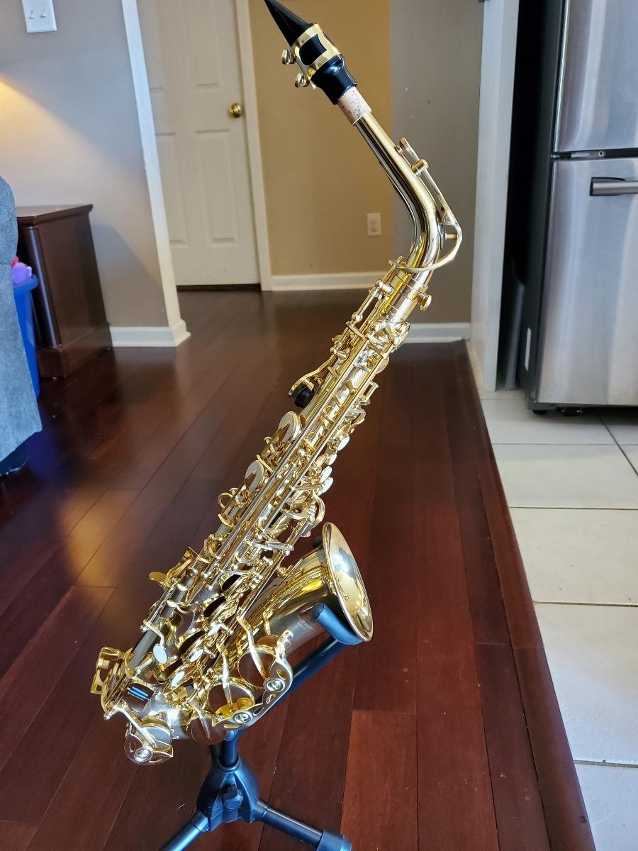 Eastar Upgraded Alto Saxophone E Flat for Beginner Students Brass Sax Full Kit, Travel Bag, Foldable Stand, Cleaning Kit, Golden Lacquer, EAX-21 customer photo 1