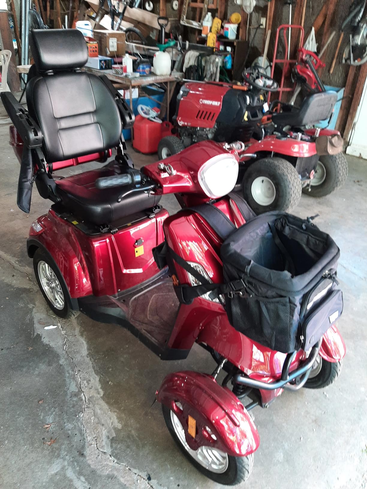 Mobility Scooters for Seniors & Adults 500lbs Capacity - 800W All Terrain Electric Powered Mobility Cart - Heavy Duty Mobility Scooter for Elderly w/Charger Remote Keys (Red) customer photo 2