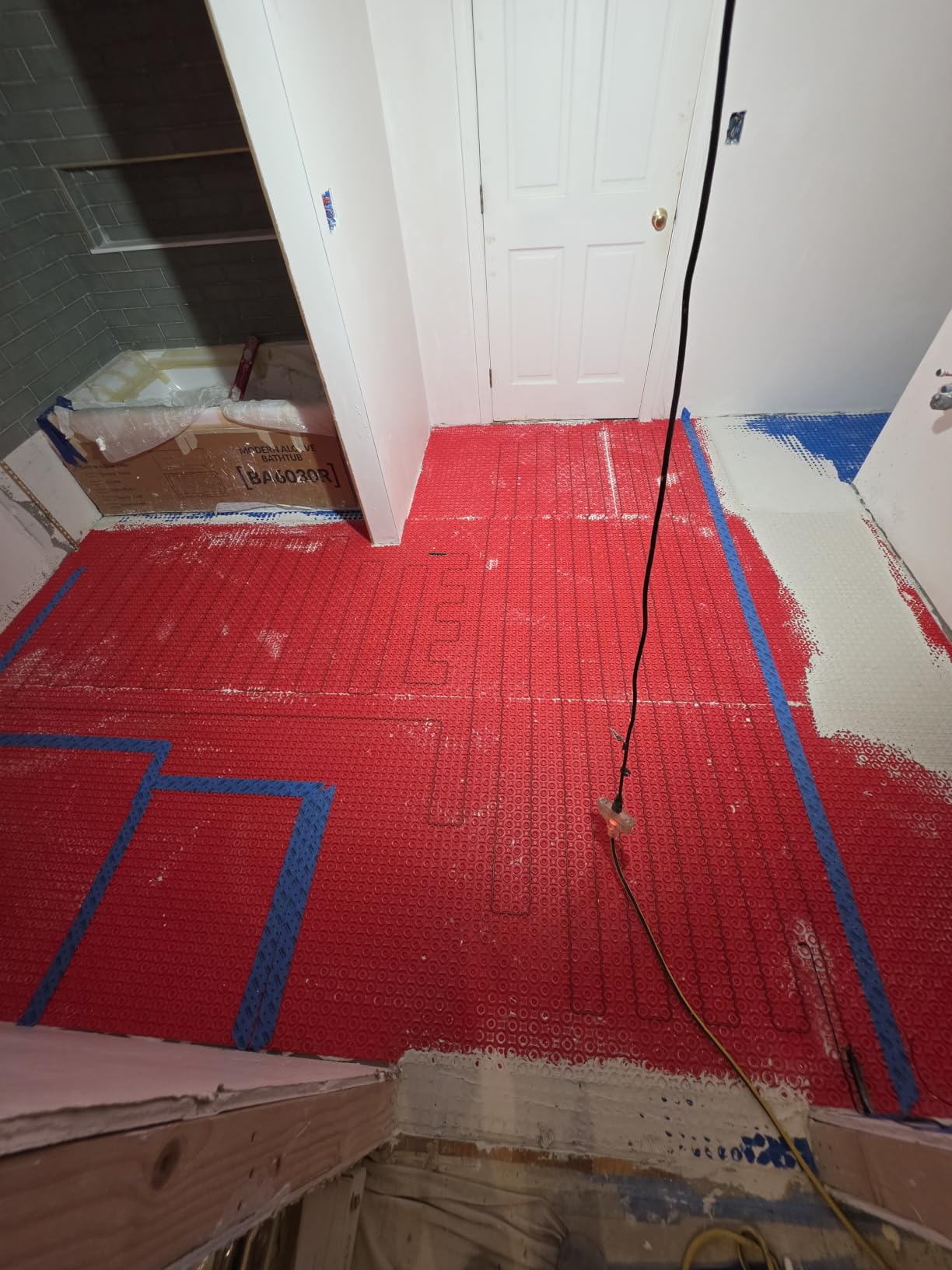 40sqft Electric Radiant Floor Heating System - 120v Underfloor Heating System - Includes UDG4 Programmable Thermostat w/GFCI, Heat Cable, Uncoupling Membrane for Under Tile, Sensor & Alarm customer photo 2