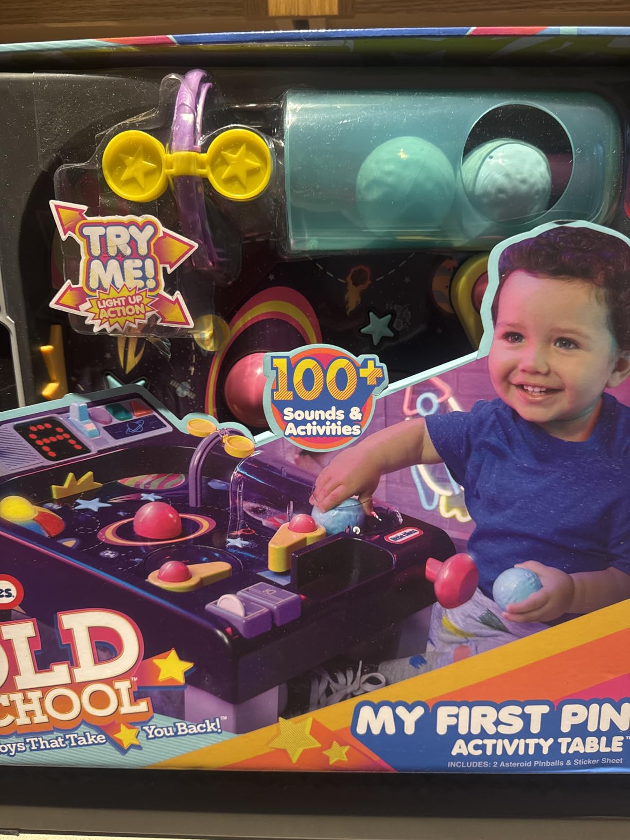 Little Tikes Old School My First Pinball Activity Table, Letters, Numbers, Planets, Counting, Sounds, Learning, Lights, Retro, Preschool Toy for Toddlers Girls Boys Ages 12 months, 1 - 2 Years customer photo 1