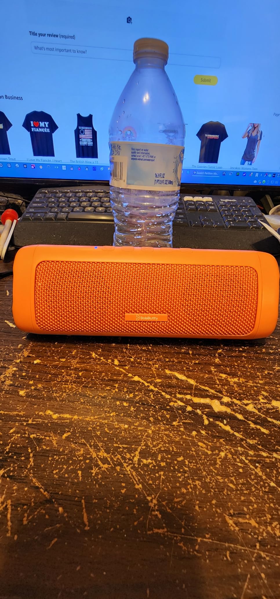 Bluetooth Speaker, 20W HD Sound, Portable Wireless, IPX5 Waterproof, Up to 24H Playtime, TWS Pairing, for Home/Party/Outdoor/Camping/Beach Essentials, Electronic Gadgets, Birthday Gift (Black) customer photo 1