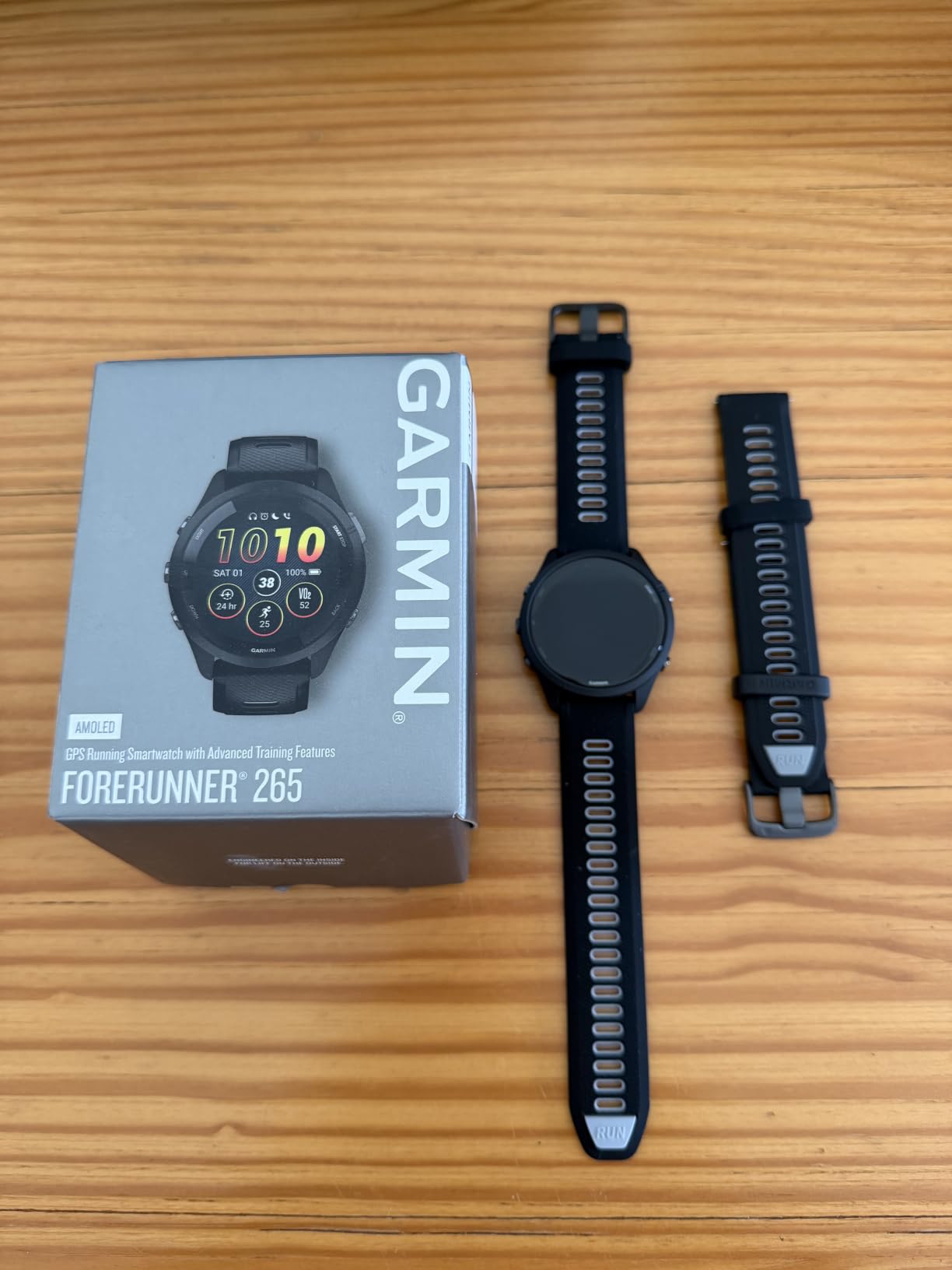 Garmin Forerunner 265 Running Smartwatch, Colorful AMOLED Display, Training Metrics and Recovery Insights, Whitestone and Tidal Blue customer photo 1