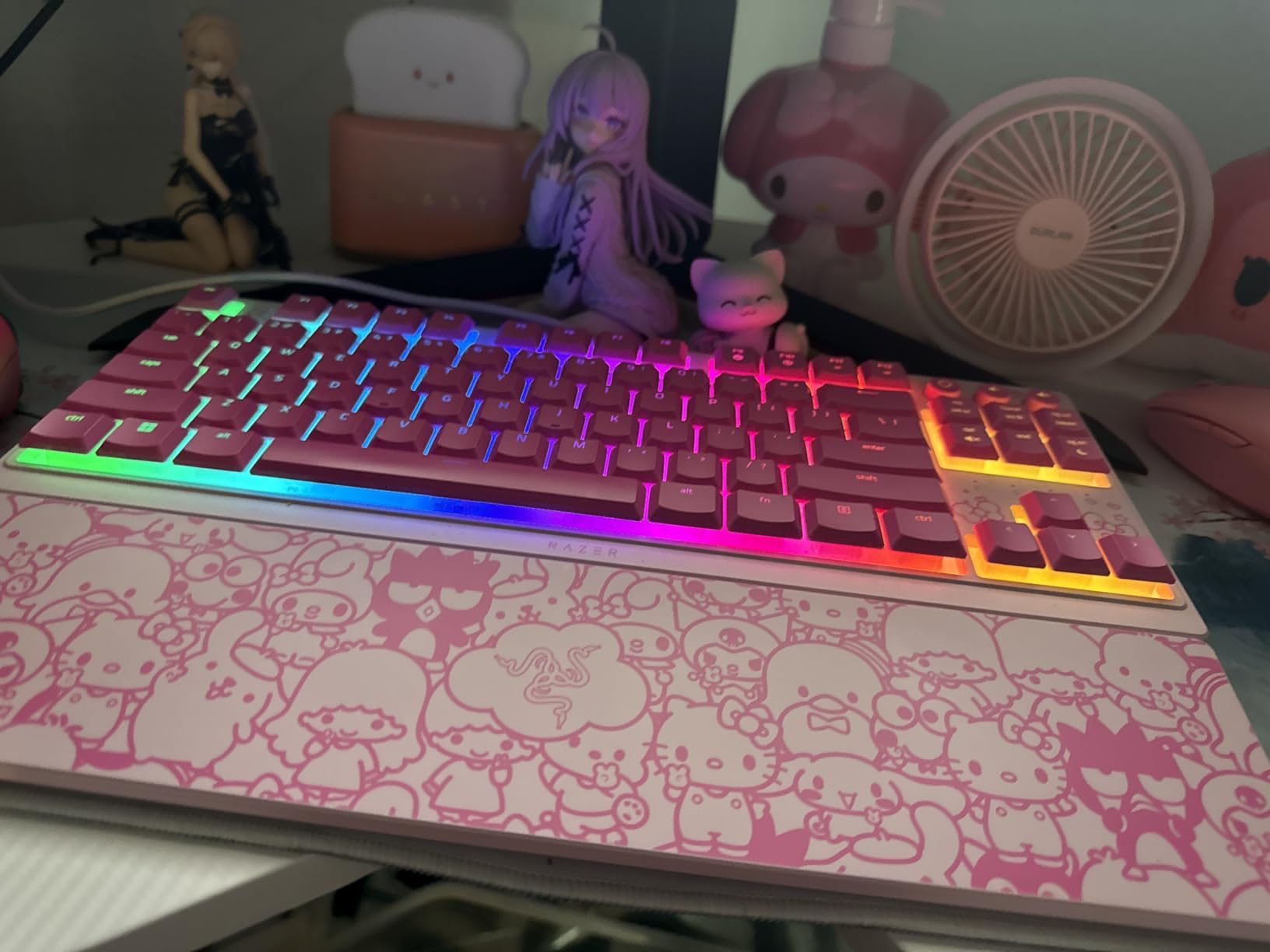 Razer Ornata V3 TKL Gaming Keyboard: Low Profile Keys - Mecha Membrane Switches - UV Coated Keycaps - Backlit Media Keys - 8 Zone RGB Lighting - Spill Resistant - Magnetic Wrist Wrest Snap Tap customer photo 2