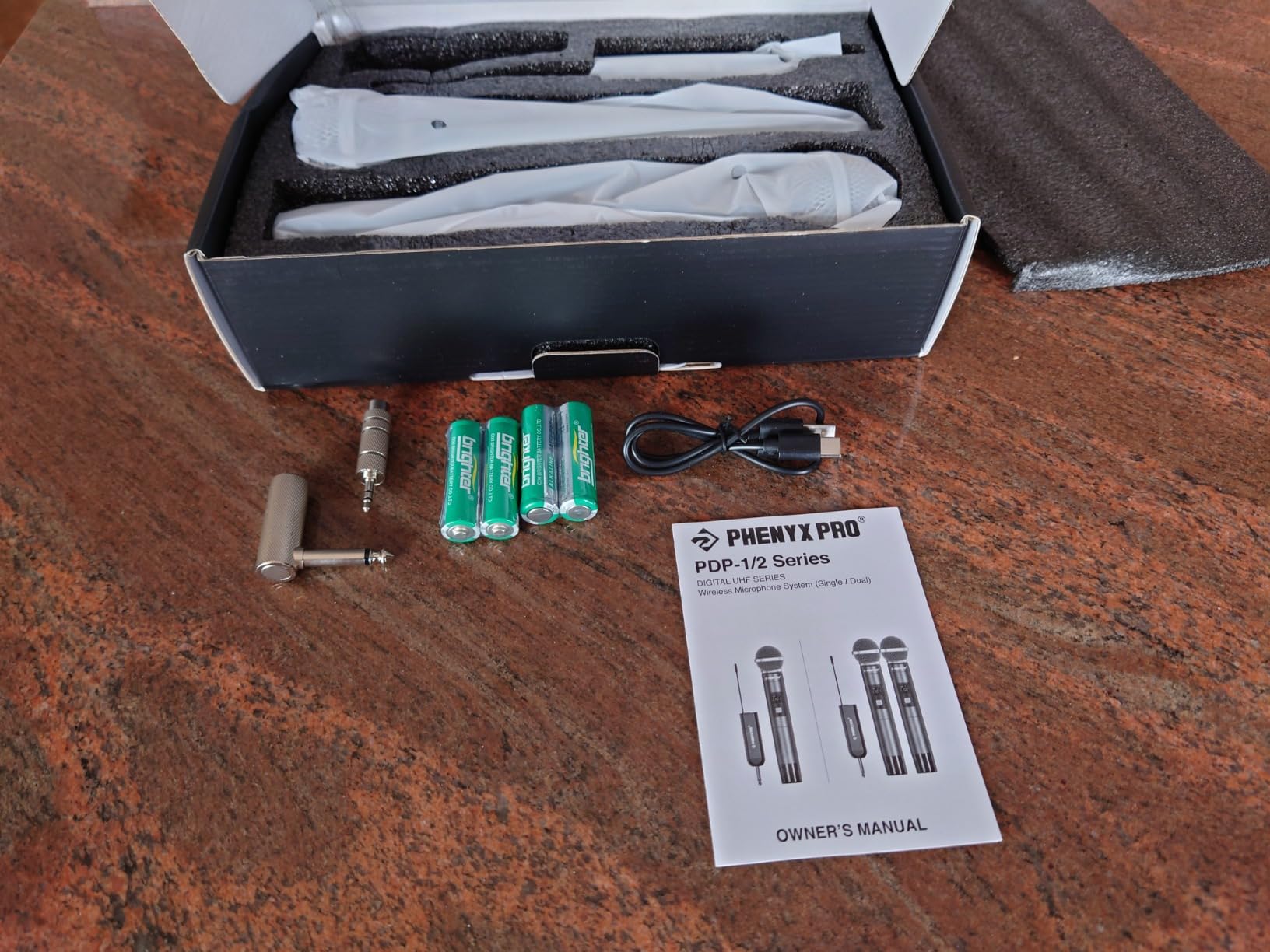 Phenyx Pro Dual UHF Digital Wireless Handheld Microphone System PDP-2-2H | 2 Dynamic Handheld Mics, Mini Receiver, 15 Frequency Groups, Metal Build, Karaoke, Church Services, DJ Sets customer photo 1
