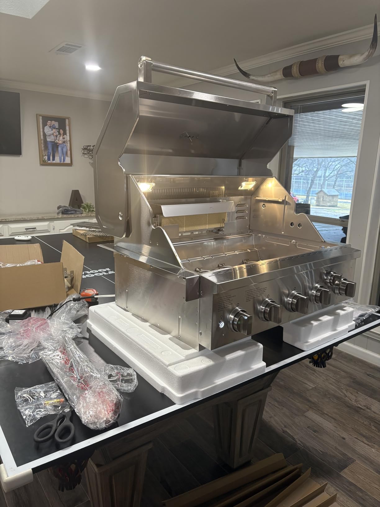 Spire Premium 6 Burner Built In Gas Grill Island Head, Stainless Steel 36 Inch Propane Grill with Rear Burner, 73,000 BTUs, 904 SQ In Racks with Dual Fuel Compatibility - 740-0781P customer photo 2