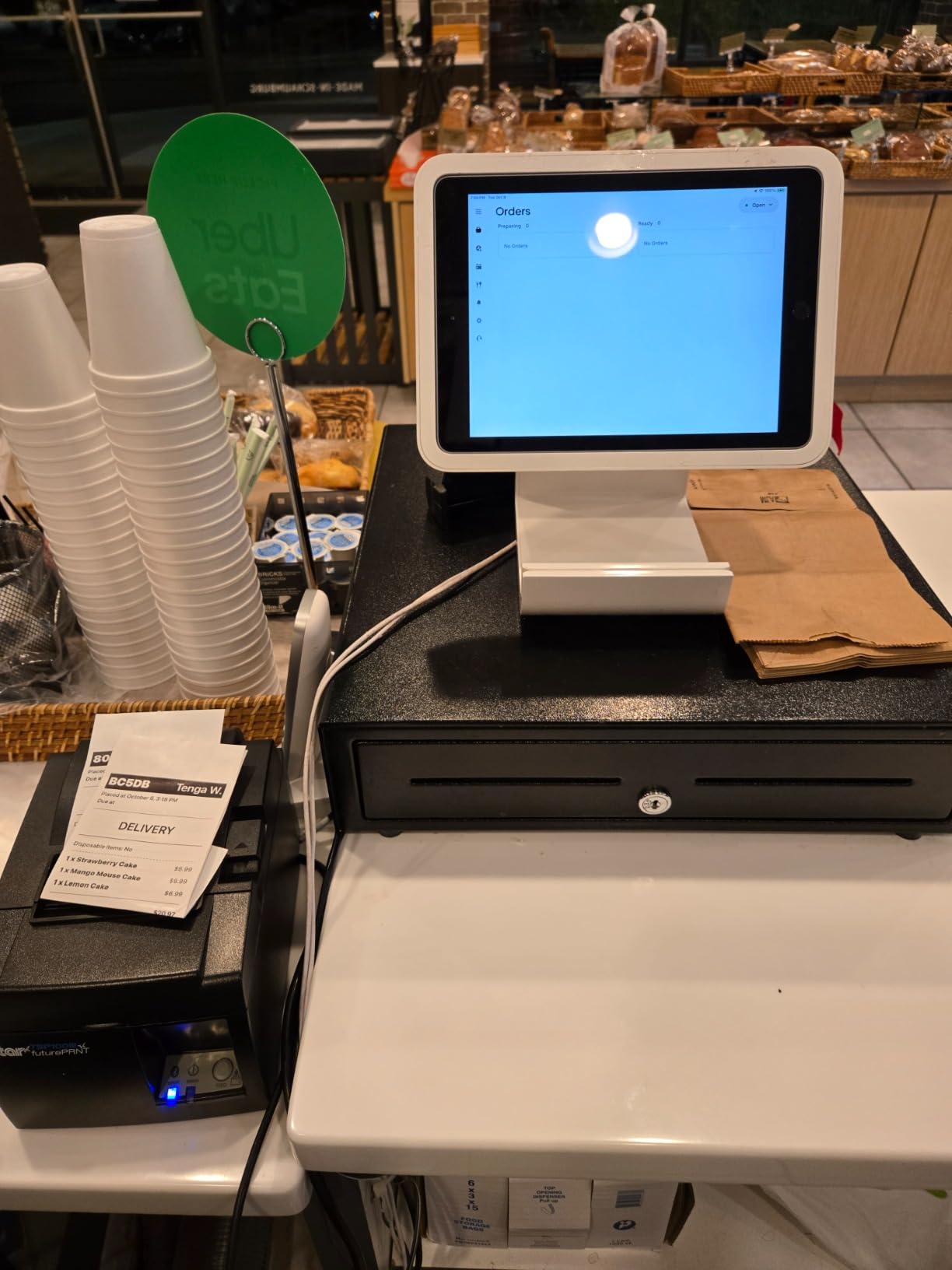 Star Micronics Thermal Printer TSP143IIIBi2 GY US Thermal, Cutter, Bluetooth iOS, Android and Windows, Gray, Int PS customer photo 1