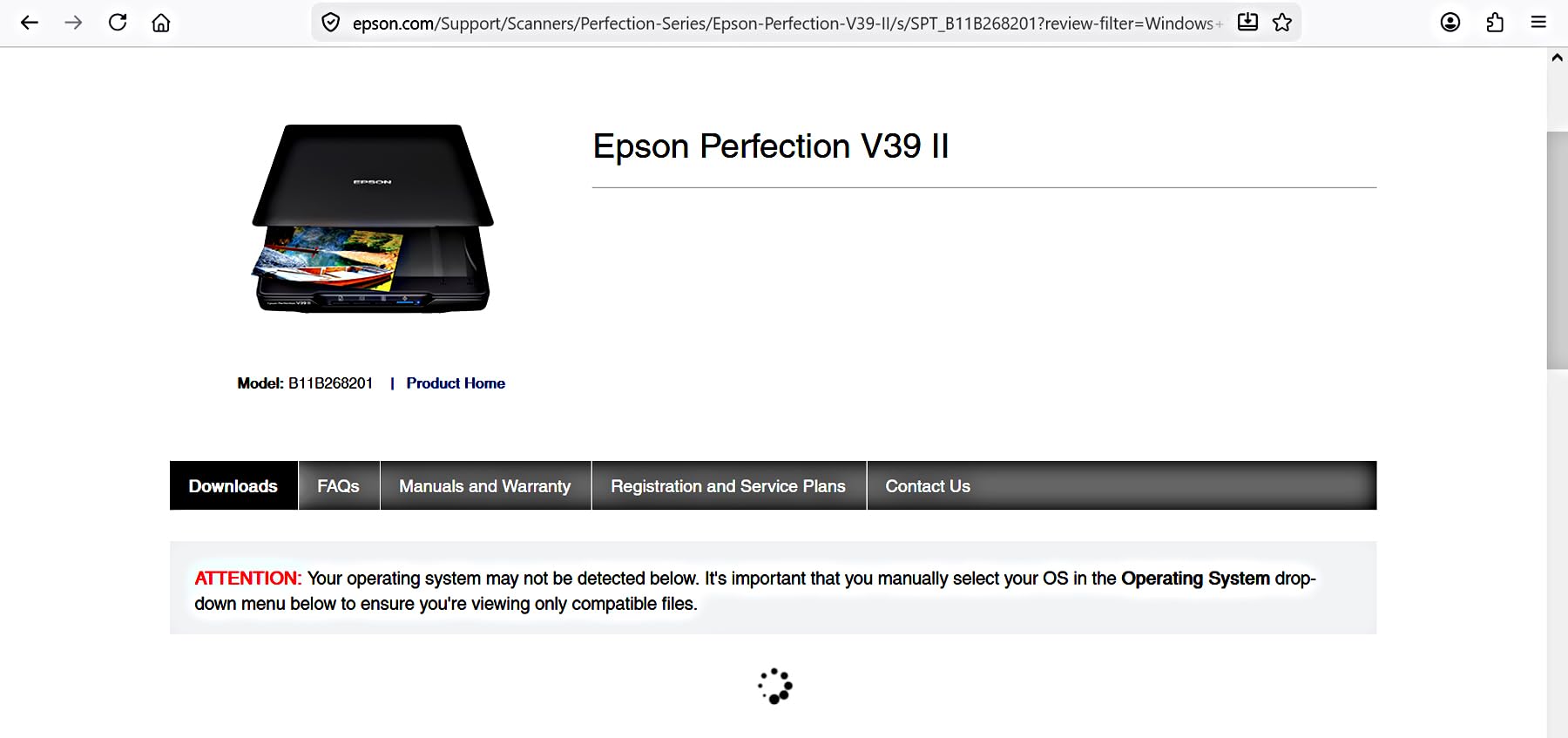 Epson Perfection V39 II Flatbed Photo Scanner customer photo 2