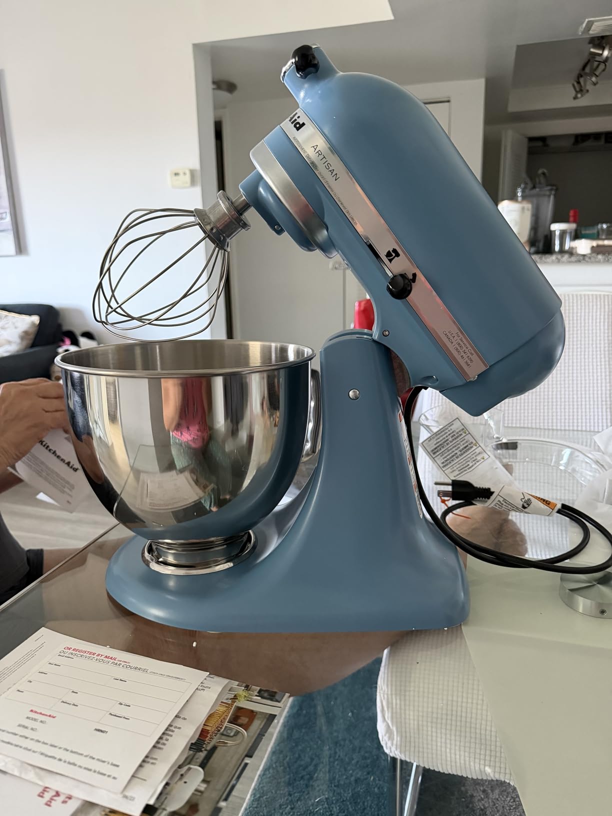 KitchenAid Artisan Series 5 Quart Tilt Head Stand Mixer, KSM150PS, Porcelain White customer photo 2