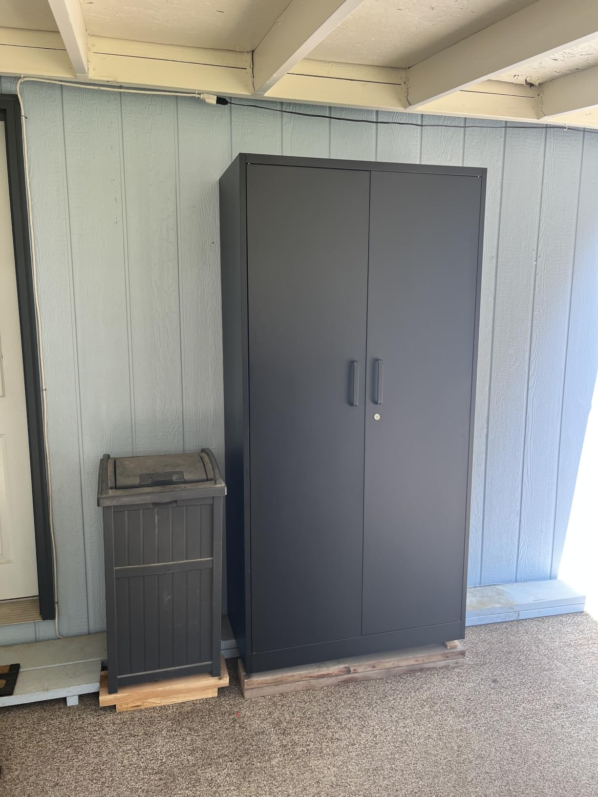SISESOL Wide & Deep Metal Storage Cabinet with 2 Doors and 5 Adjustable Shelves,72x36x18 Garage Storage Cabinet,Tall Black Locking Metal Cabinets with Lock,Steel Locked Cabinets for Home,Office,Garage customer photo 2