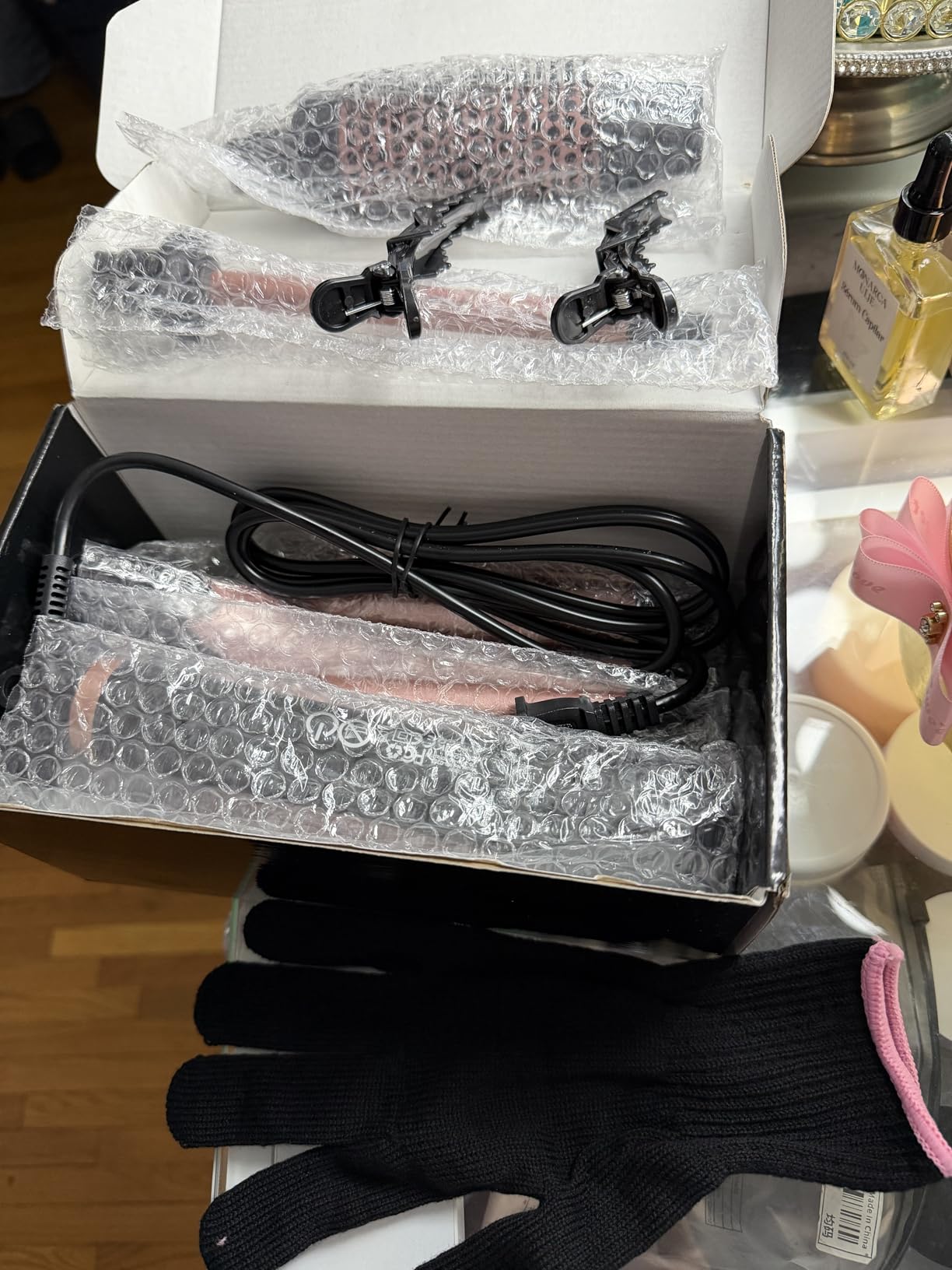 3 in 1 Curling Wand Set - SIQUER Hair Waver Curling Iron for Women with 3 Interchangable Ceramic Beach Waves Wands 1/2 Inch to 1 1/4 Inch Fast Heating Up Hair Curler with Box (Rose, Black) customer photo 2