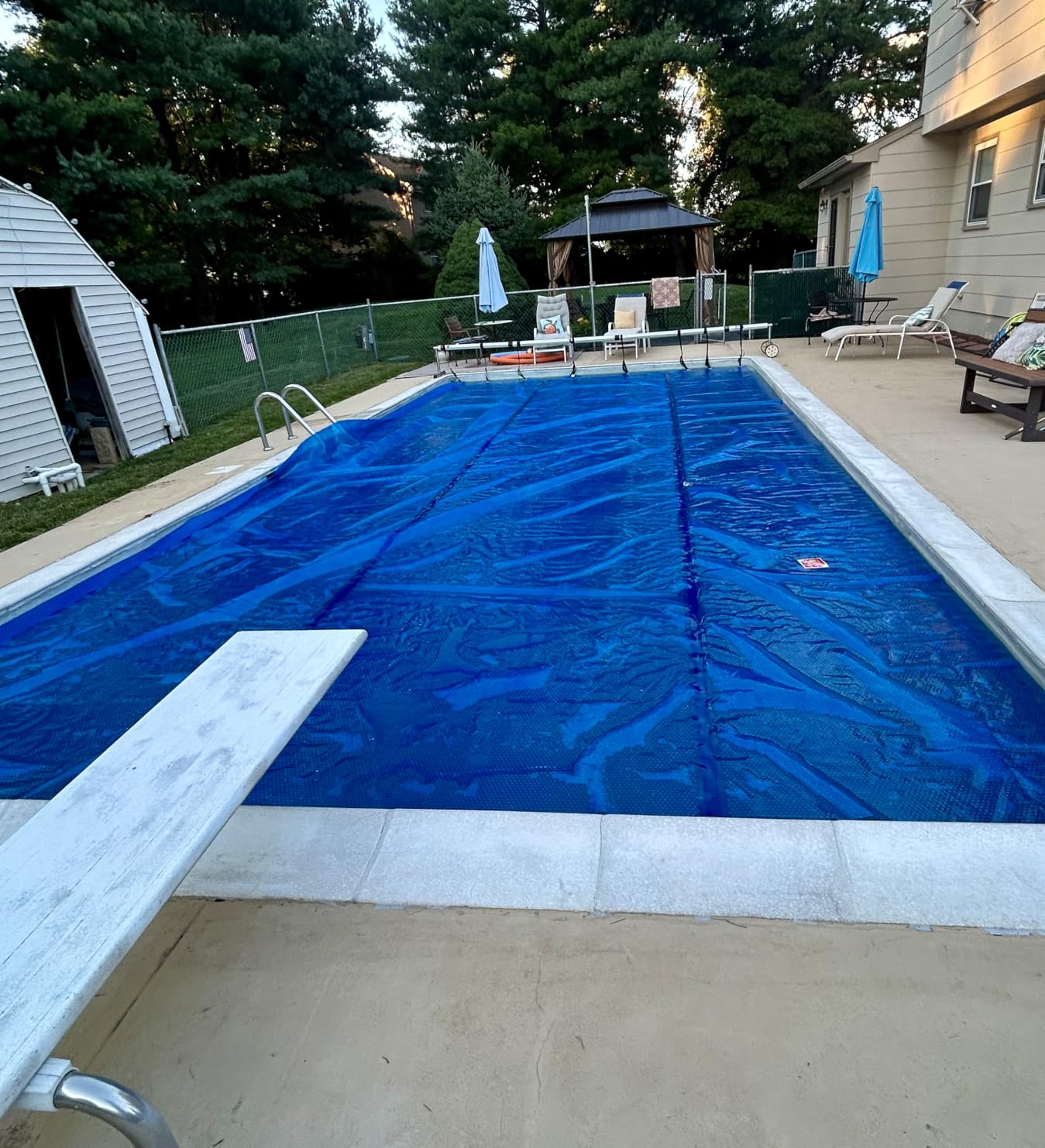 In The Swim 16' x 32' Premium Blue Rectangle Solar Pool Cover 12 Mil for Solar Heating Above Ground Pools and Inground Pools customer photo 1