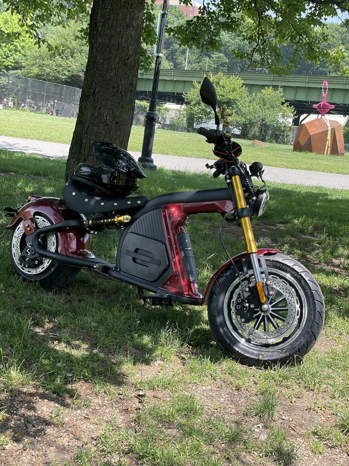 eAhora 4000W M8S Electric Motorcycle for Adults,72V 35Ah Lithium Battery 87 Miles Long Range, Full Suspension Dual Hydraulic Brakes,IP6 Color LCD Display Street Legal High Speed Bike customer photo 1