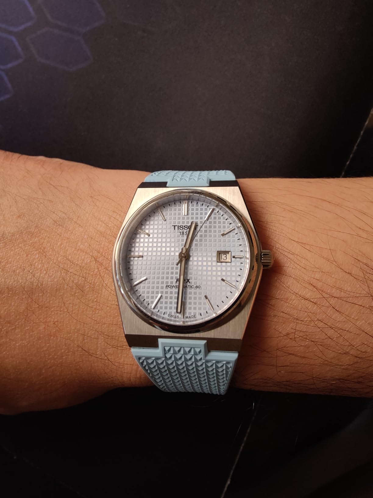Tissot PRX Powermatic 80 Swiss Automatic Watch for Men, Ice Blue Dial, 40mm Stainless Steel customer photo 1