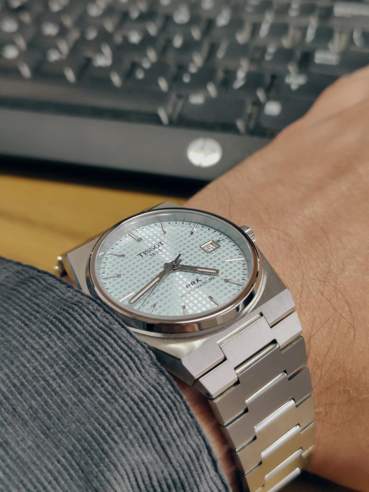 Tissot PRX Powermatic 80 Swiss Automatic Watch for Men, Ice Blue Dial, 40mm Stainless Steel customer photo 2