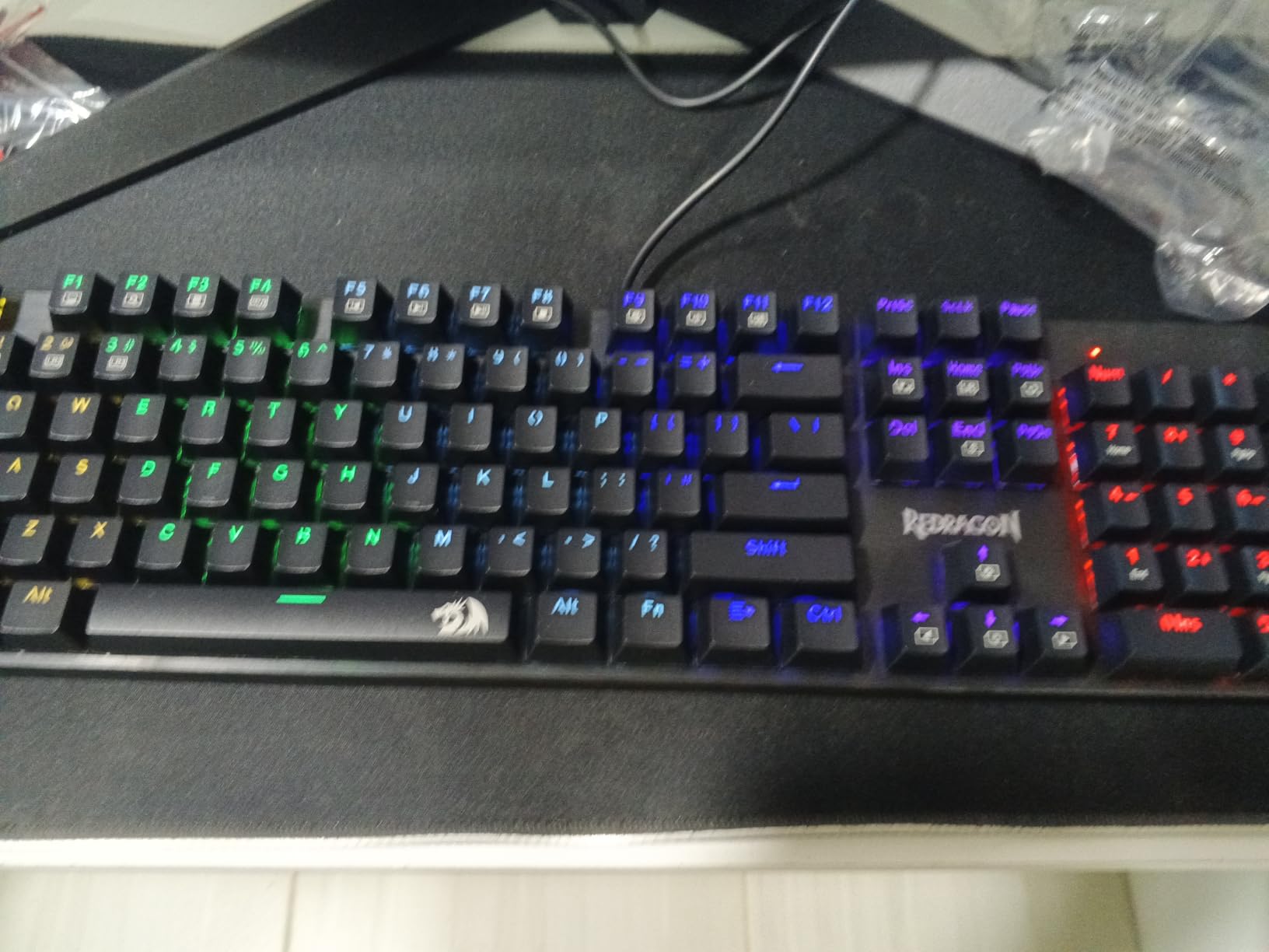 Redragon Mechanical Gaming Keyboard Wired, 11 Programmable Backlit Modes, Hot-Swappable Red Switch, Anti-Ghosting, Double-Shot PBT Keycaps, Light Up Keyboard for PC Mac customer photo 1