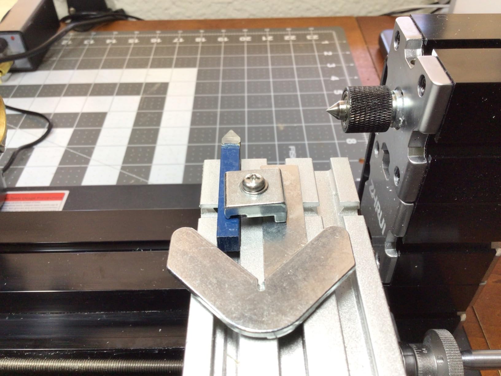 Mini Metal Lathe 60W 12,000 RPM, 4-Axis All-Machine Tool for Soft Metal Wood Acrylic Plastic, Precision Micro Lathe with Safety Guard Quick Indexer 0.02mm Scale customer photo 1