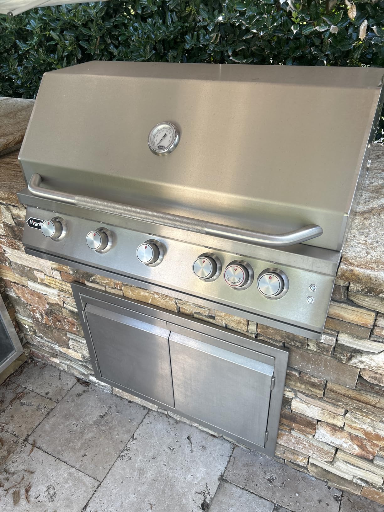 Hygrill Premium XTR 40-Inch Built In Grill, Stainless Steel 5-Burner Grill Head for Outdoor Kitchen with Rear Infrared Burner and LED Lights, Natural Gas customer photo 1