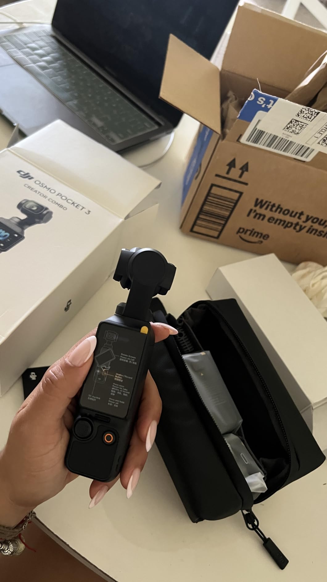 DJI Osmo Pocket 3 Creator Combo, 1'' CMOS, 4K Resolution/120fps Vlog Camera, 3-Axis Stabilization, Face/Object Tracking, Mic Included for Clear Sound, Digital Camera for YouTube customer photo 1