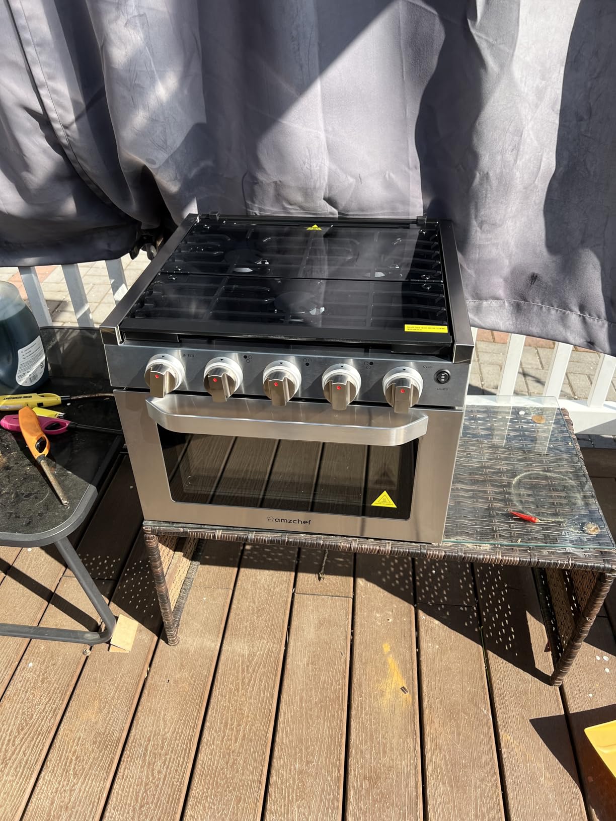 AMZCHEF 21 Inch RV Gas Range, 3 Burners 28,100 BTU Oven for RV/Camper/Trailer customer photo 1
