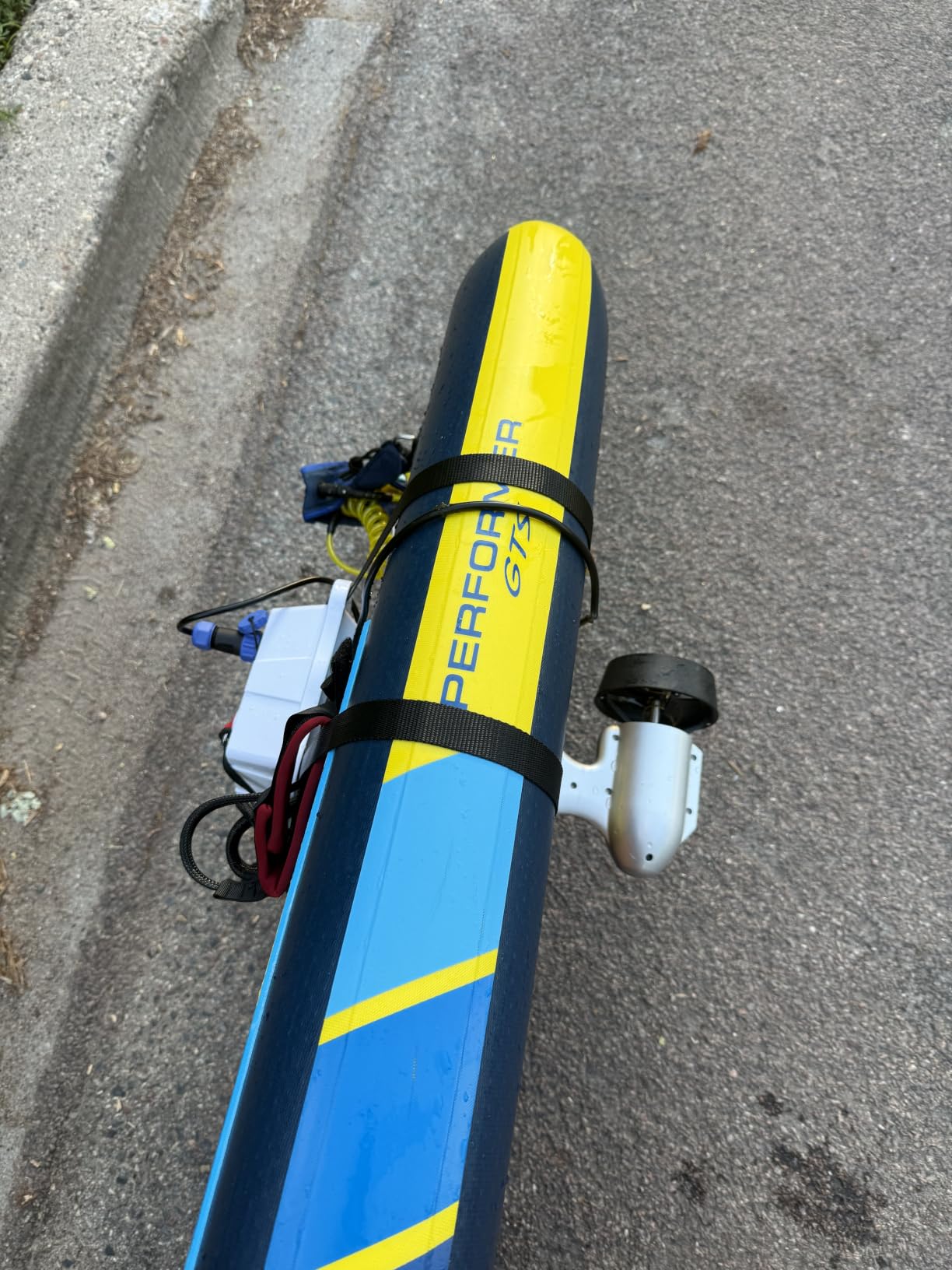 Electric Paddle Board Motor Fin, Motorized Paddleboard, Electric Paddleboard Motor, Kayak Motor, 4-Speed Remote Control, 7mph, Paradise Pad Underwater Thruster Efin customer photo 1