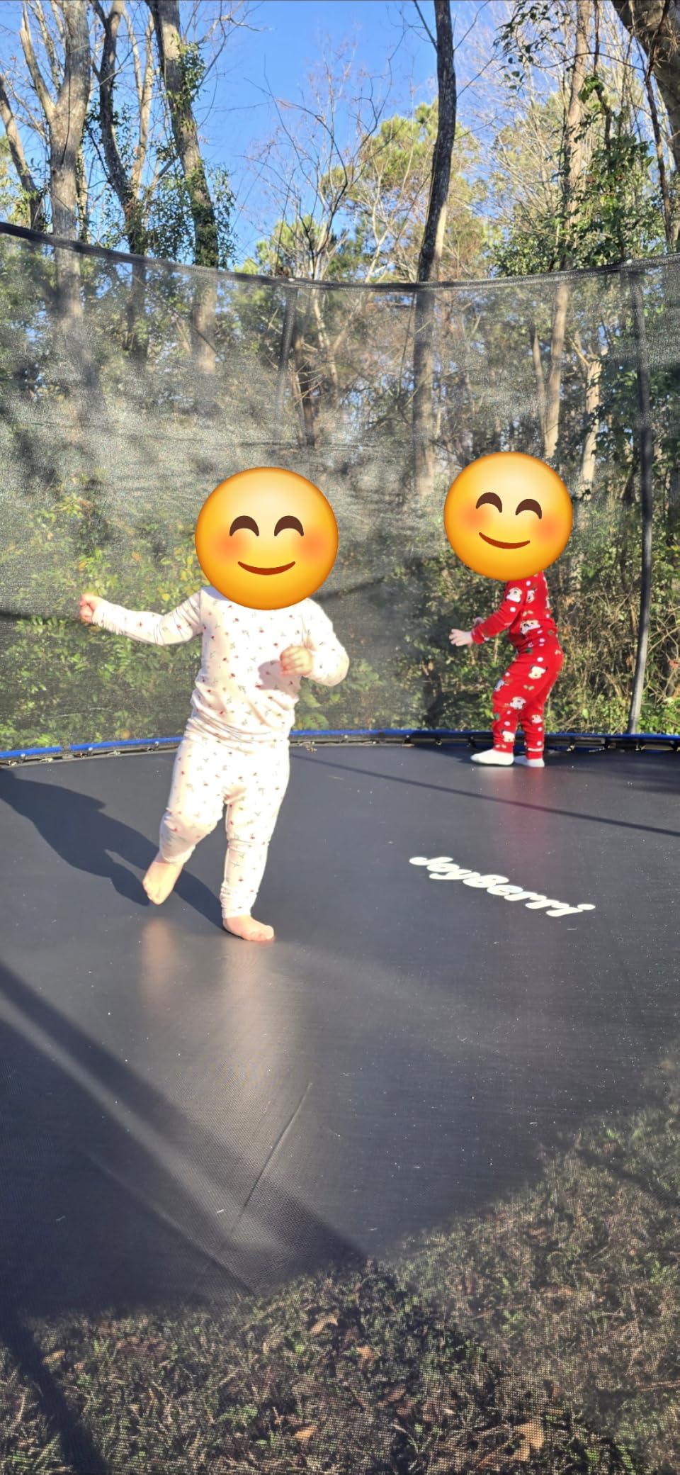 JoyBerri Outdoor Trampoline – with LED Lights, Net, Ladder, ASTM Certified customer photo 1